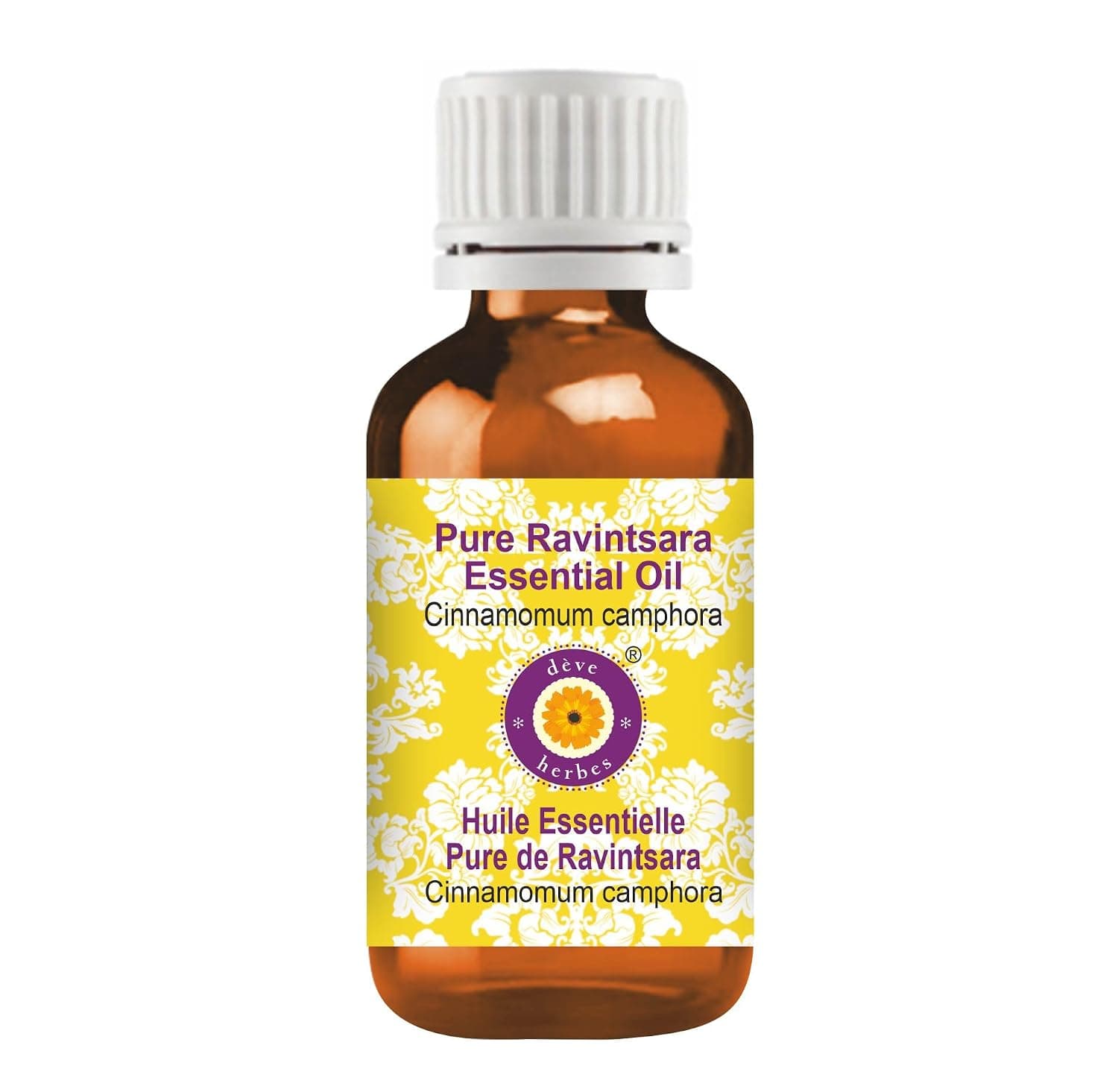Deve Herbes Pure Ravintsara Essential Oil (Cinnamomum camphora) Steam Distilled 2ml (0.06 oz)