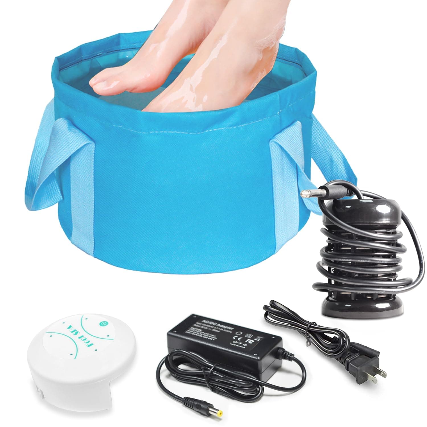 Ionic Detox Foot Bath SPA Machine, Ionic Cleanse Detox Foot Bath Spa Machine with Blue Bucket for Health Care Personal Home Travel