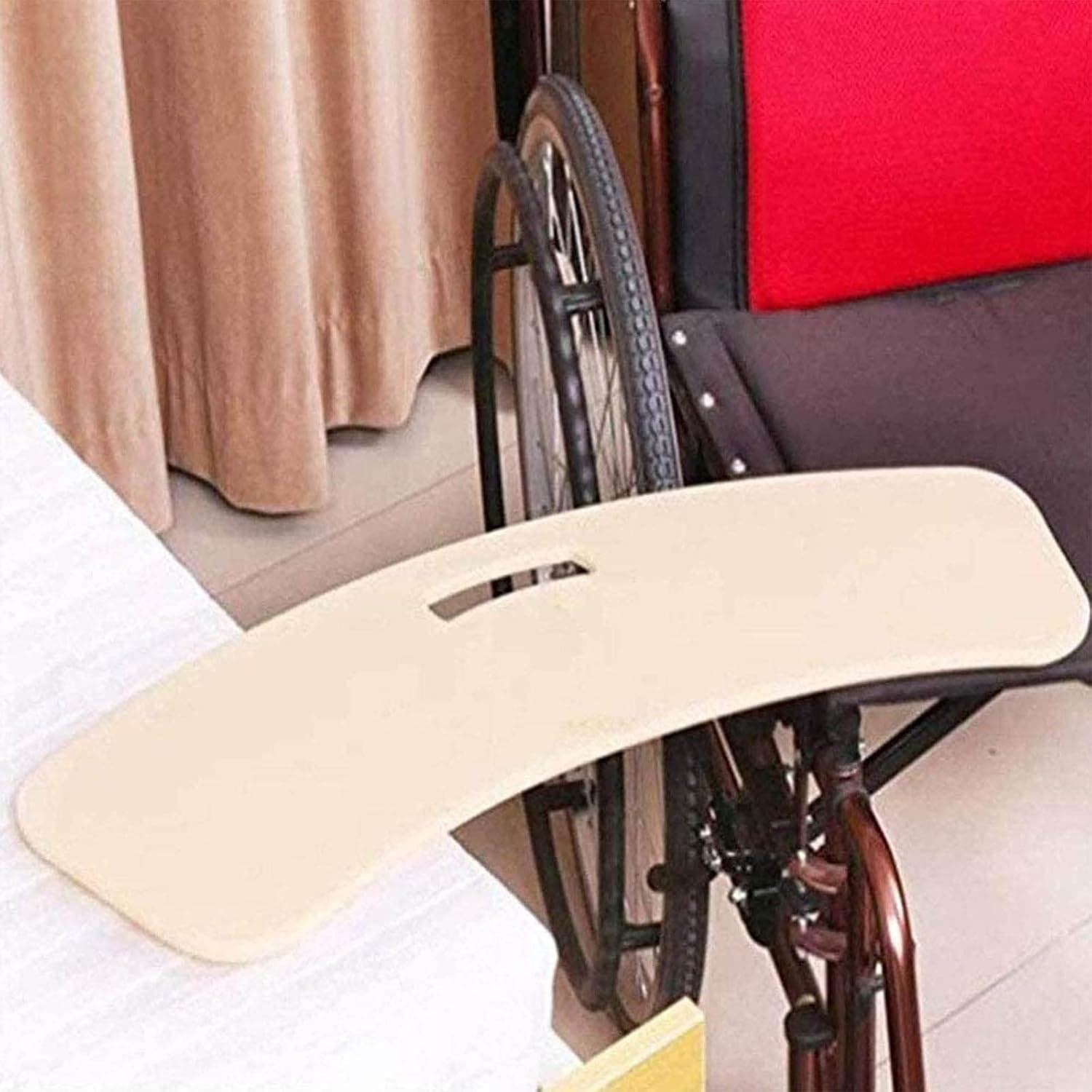 Wheelchair Transfer Board, Slide Assist Device Curved Transfer Board, for Elderly and Obesity from Wheelchair to Bed, Bathtub, Toilet, Car