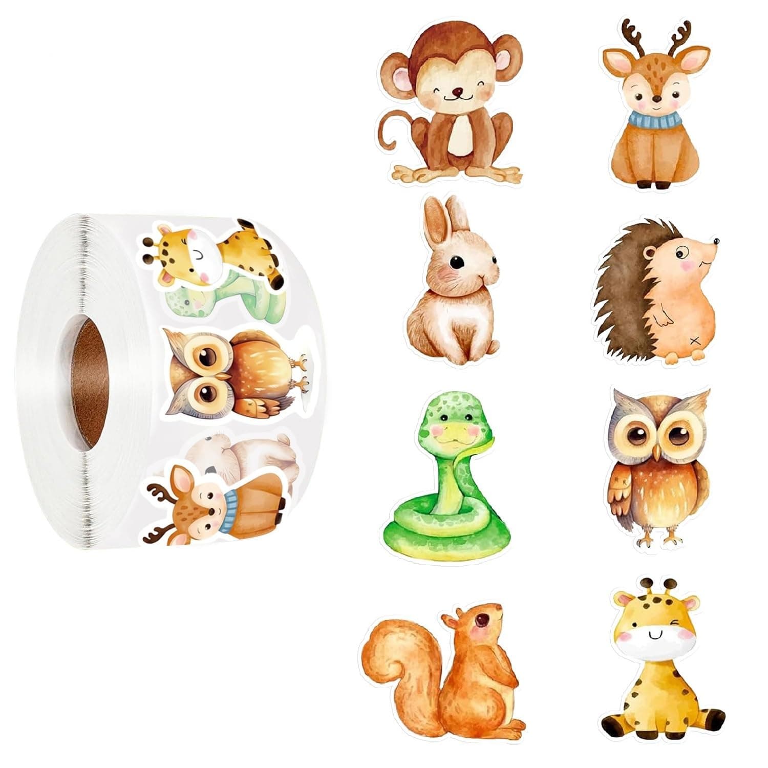500Pcs Animal Stickers, Nature Cute Motivational Sticker for Teacher Reward School Supplies Incentives, Ideal for Wild & Forest Theme