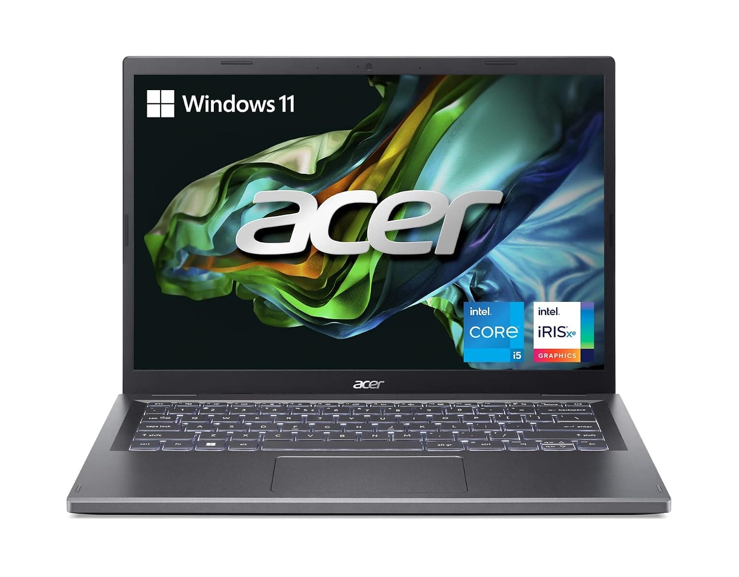 Acer Aspire 5 14 Slim Laptop | 14" WUXGA (1920 x 1200) IPS |Core i5-1335U | Intel Iris Xe Graphics | 8GB LPDDR5 | 512GB Gen 4 SSD | Wi-Fi 6E | USB4/Thunderbolt 4 | Backlit KB | A514-56M-576D, Gray
