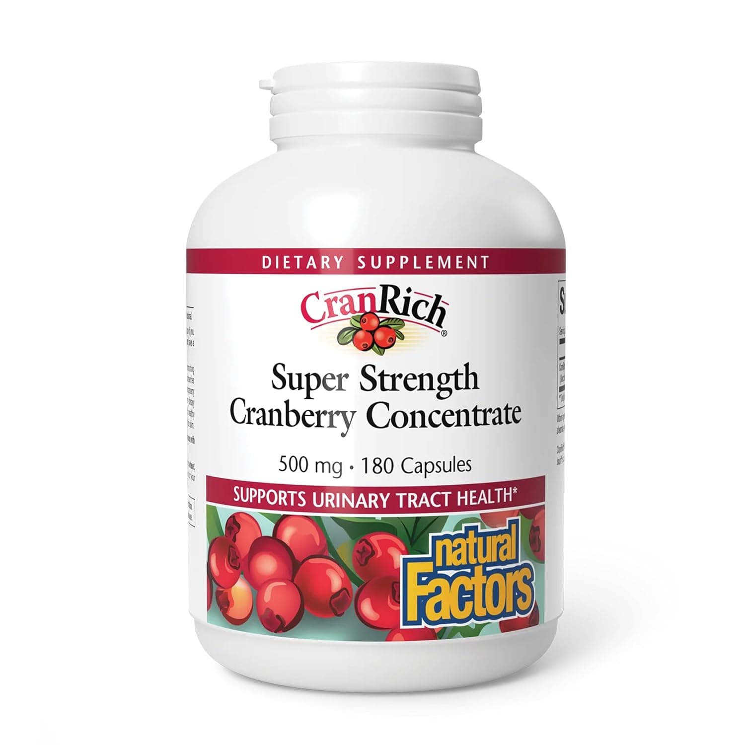 Natural Factors Cran Rich Super Strength Cranberry Concentrate (500mg) - 180 Capsules