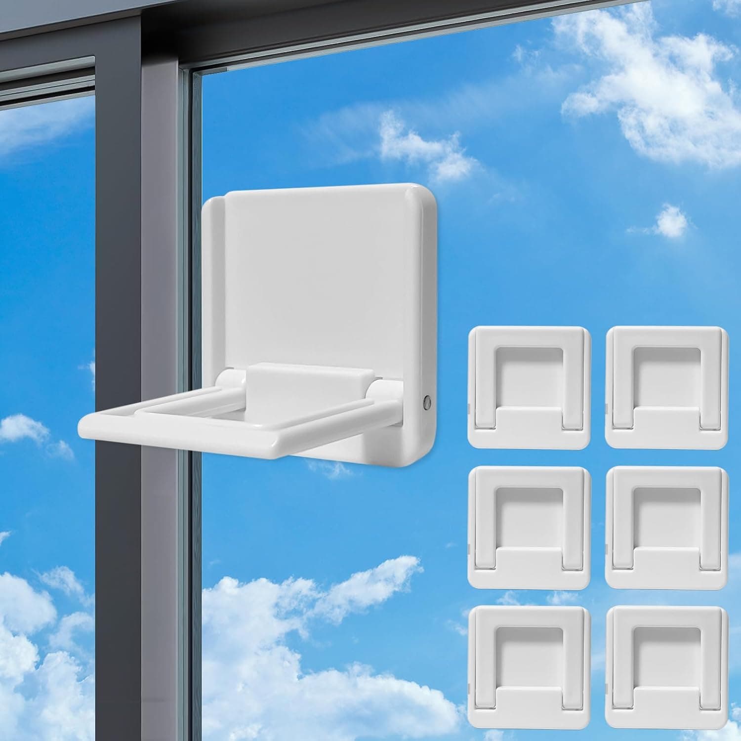 Stopper Locks, Child Safety Locks for Sliding Door Safely Secure Sliding Glass Doors, Sliding Windows, Sliding Closet, etc, Provides More Security for Baby and Pets (6pack)