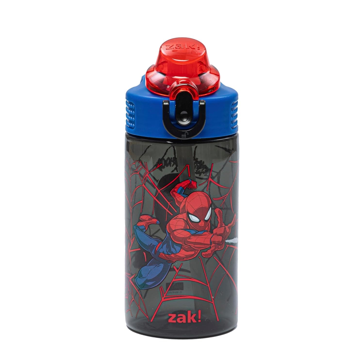 Zak Designs Marvel Spider-Man Sage 16oz Leak-Proof Straw Kids Water Bottle