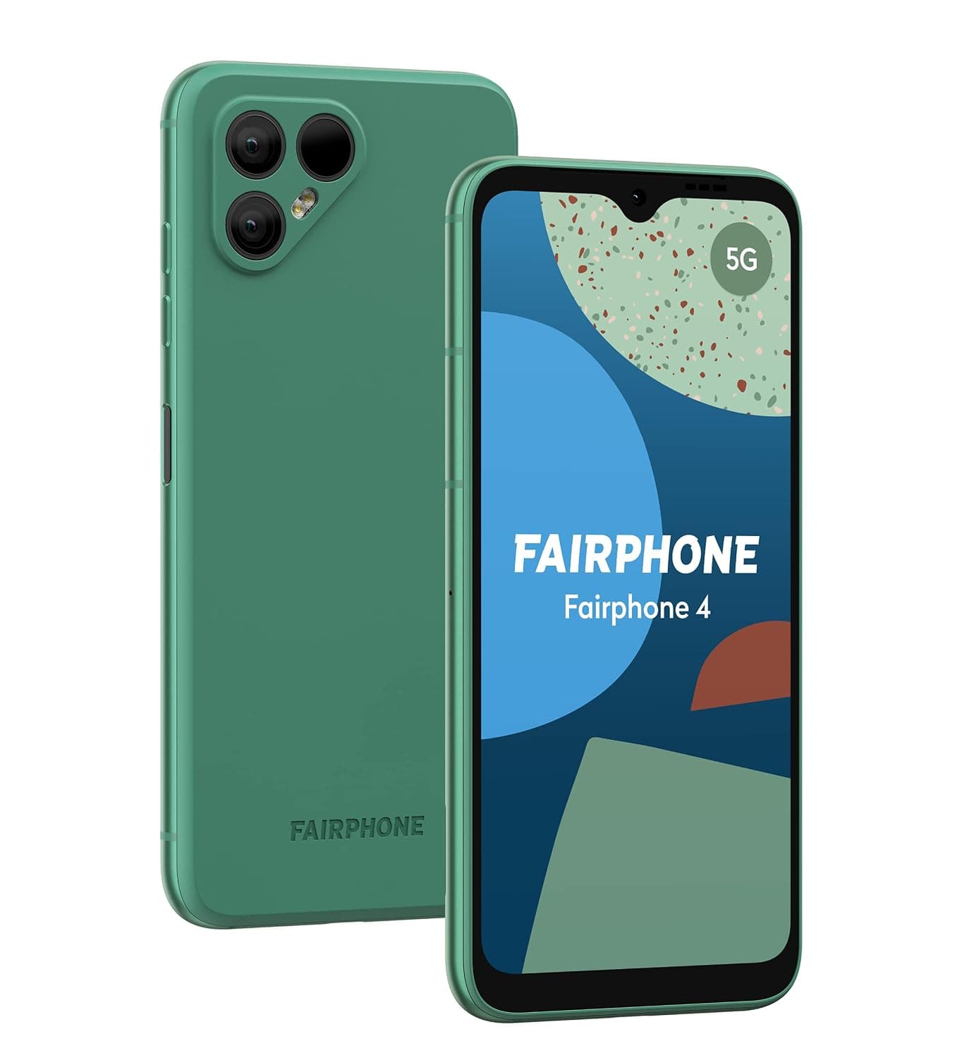 Fairphone 4 Dual-SIM 256GB ROM + 8GB RAM (GSM only | No CDMA) Factory Unlocked 5G Smart Phone (Speckled Green) - International Version