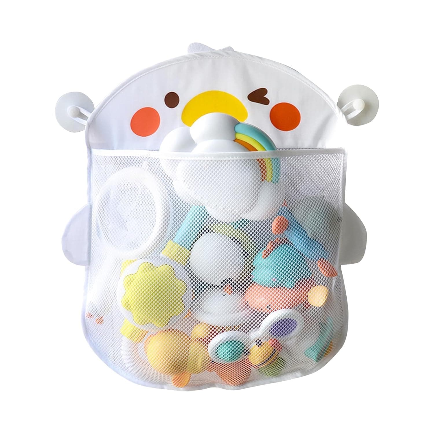 NALACAL Large Mesh Bath Toy Organizer, Quick Dry Bathtub Toy Storage for Baby Shower, Hanging Toy Holder with 2 Suction Cups, Waterproof and Mold-Resistant Bathroom Storage for Kids' Bath Toys