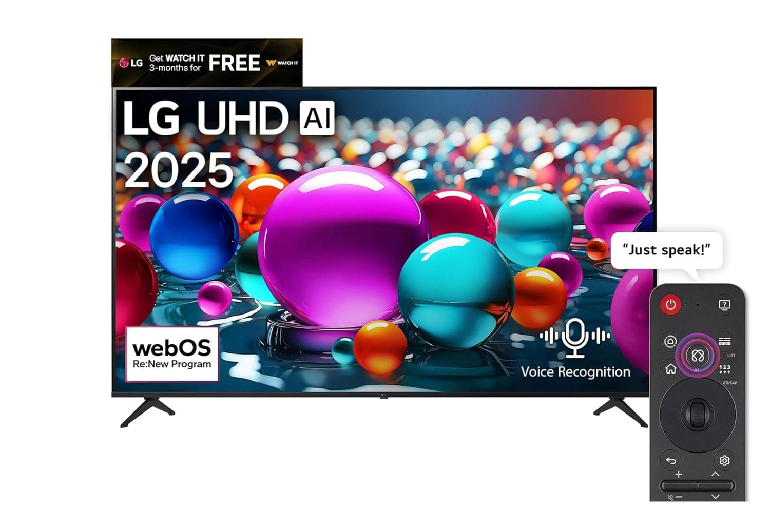 تلفزيون من إل جي بشاشة ٨٦ بوصة، بدقة 4K، موديل UA85006LA، بتقنية إل إي دي