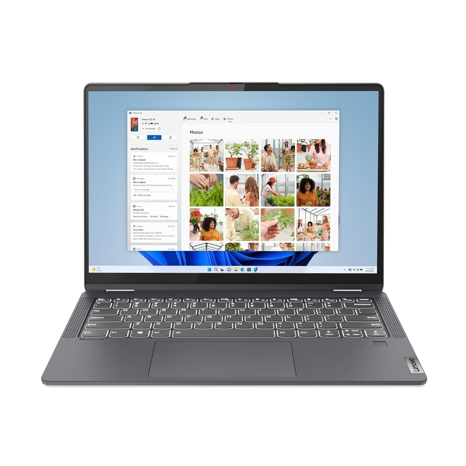 Lenovo IdeaPad Flex 5i - (2023) - Everyday Notebook - 2-in-1 Laptop Computer - Windows 11-14" WUXGA Touchscreen - 8GB Memory - 256GB Storage - Intel Core i3-1215U - Fingerprint Reader - Storm Grey
