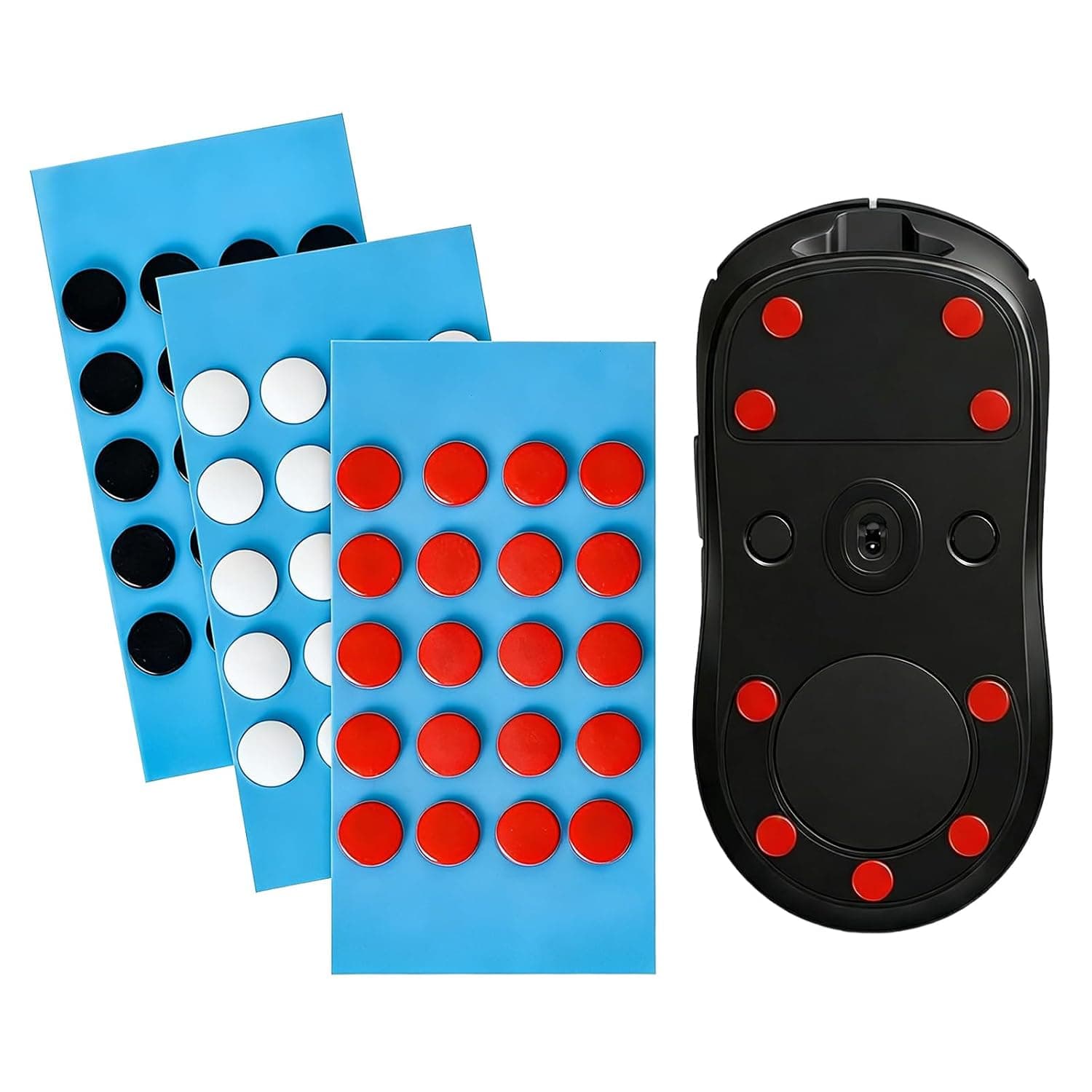 Mouse Skates 60 Pcs, زلاجات ماوس Premium Replacement Feet for Gaming Mice, 6mm Ultra-Smooth Durable Gliders, Enhanced Precision Control for All Mice, Universal Gaming Mouse Accessories
