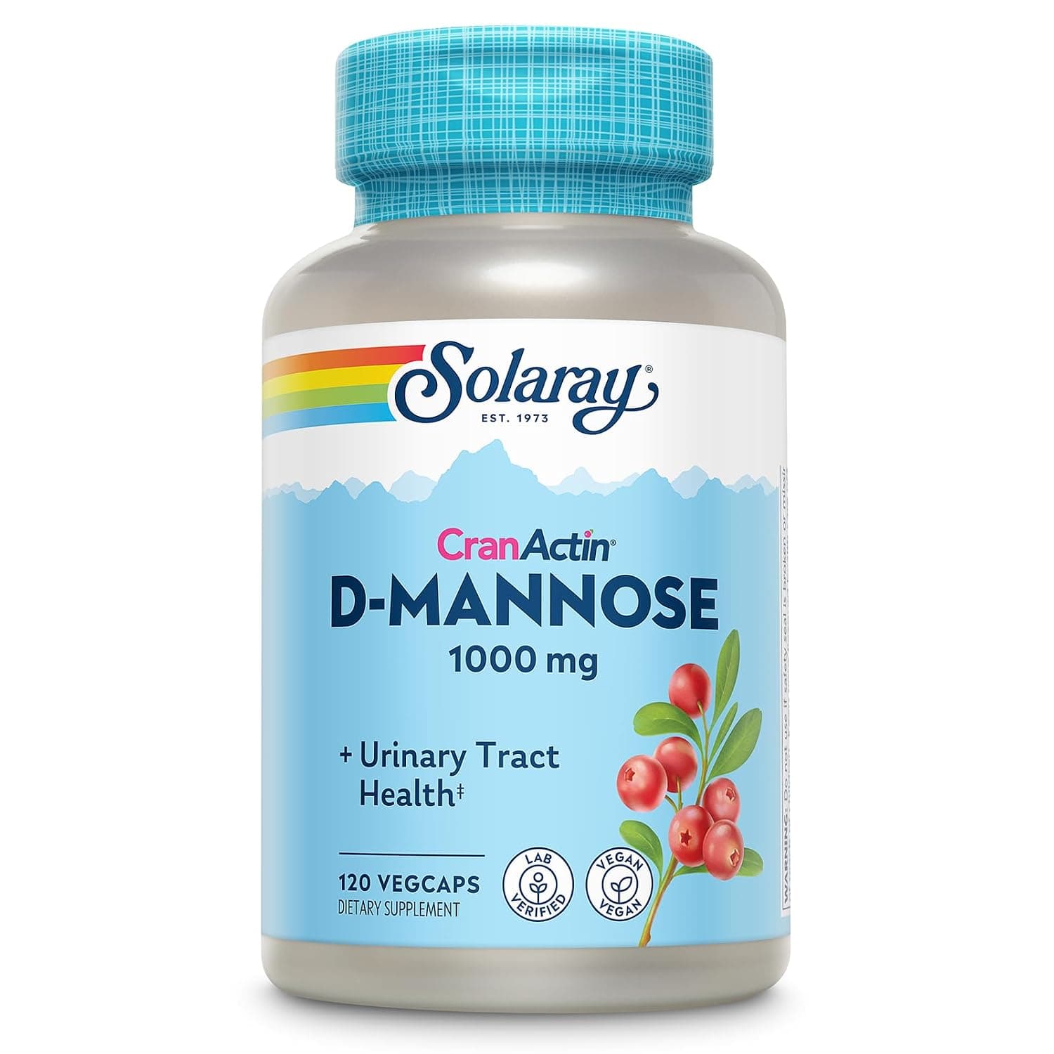 Solaray, D-Mannose with CranActin, Urinary Tract Health, 120 VegCaps