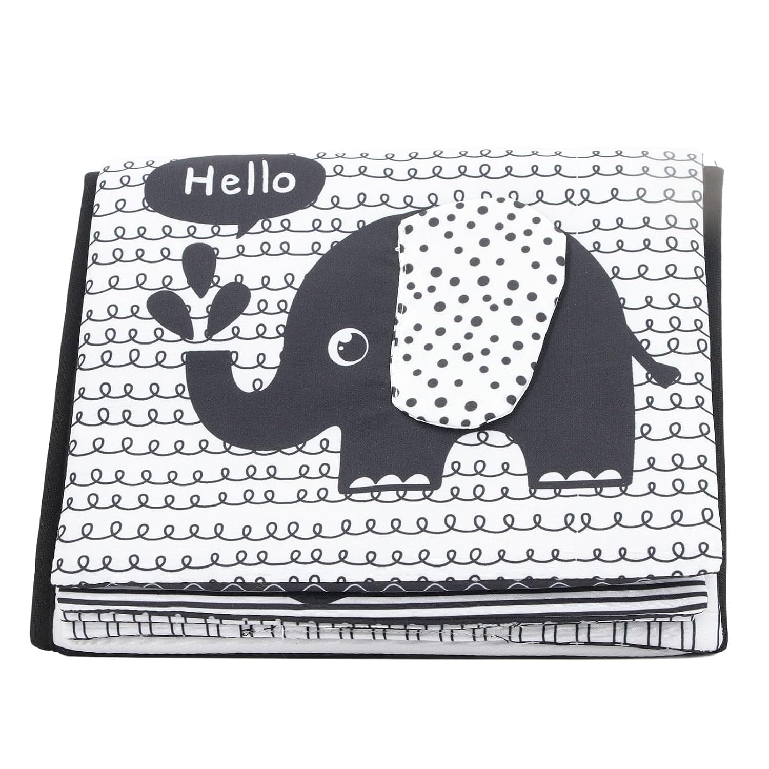 Soft Fabric Book, Foldable Baby Book, Fabric Book for Toddlers, with Funny Mirror and Calendar Design, Parent-Child Interaction, Early Learning Toy