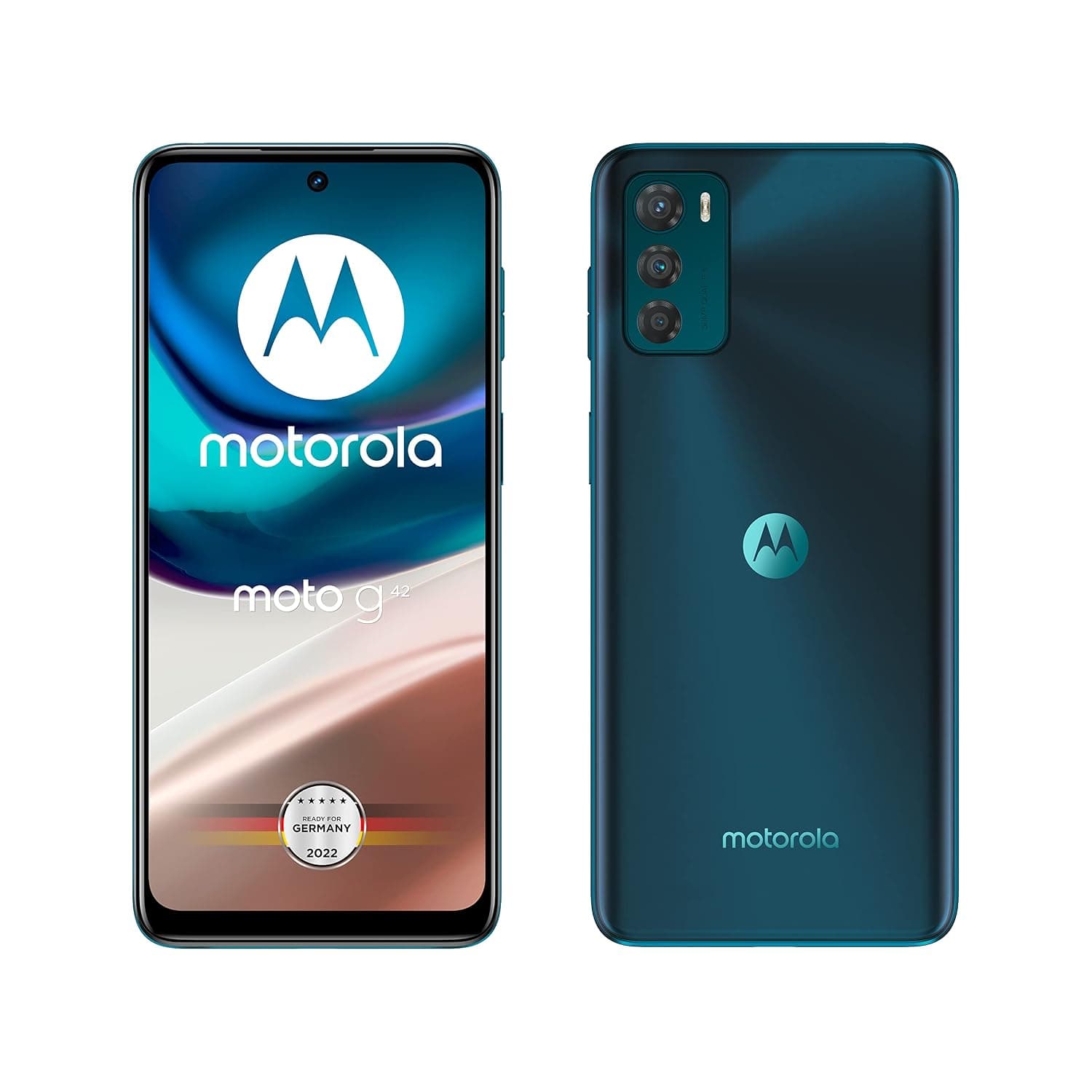 Motorola Moto G42 Dual-SIM 128GB ROM + 4GB RAM GSM Only | No CDMA Factory Unlocked 4G/LTE Smartphone Atlantic Green - International Version