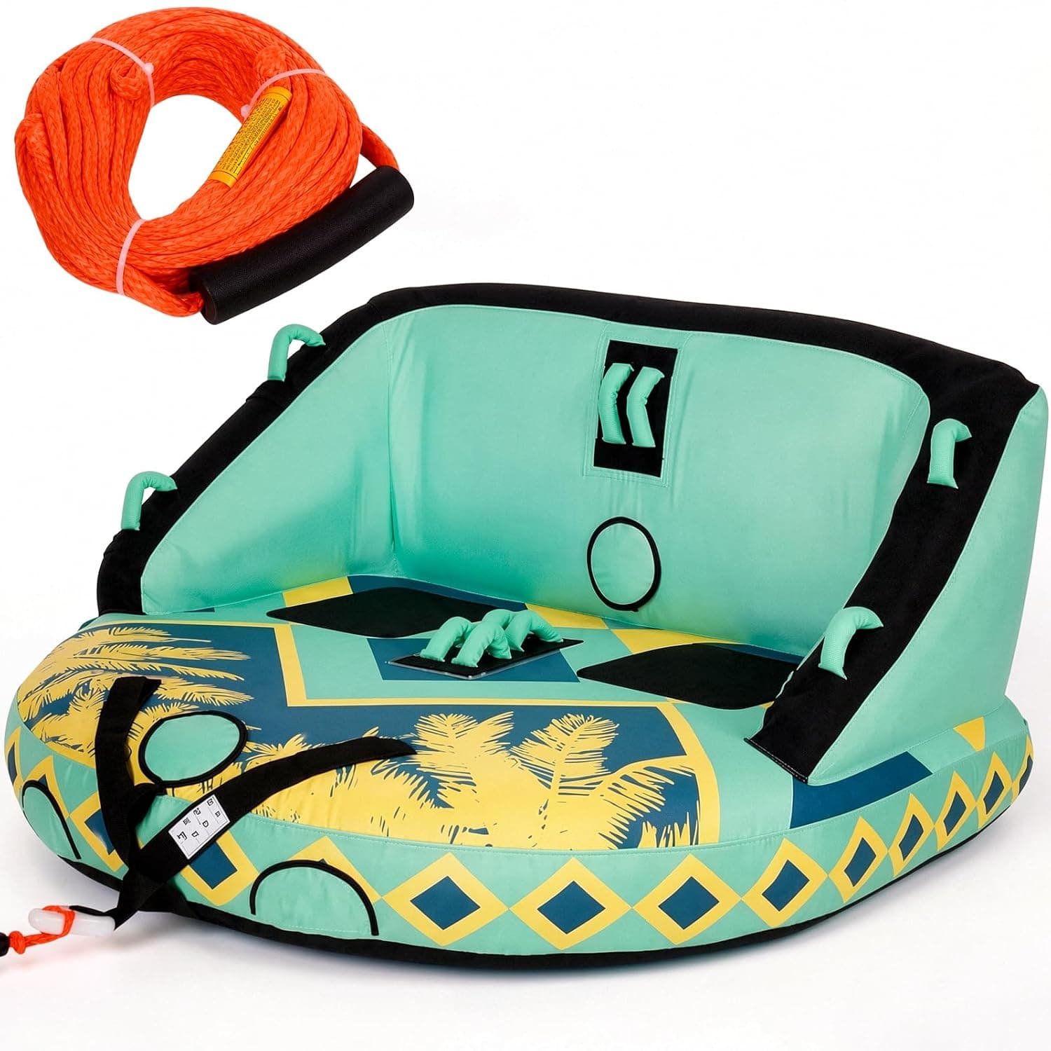 SMOOL Inflatable Towable Tubes for Boating 1-4 Person with Tow Ropes