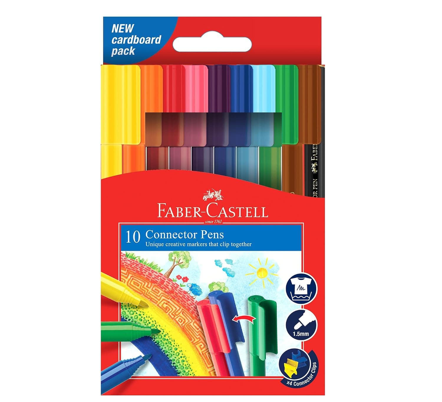 Faber-Castell Connector Felt Pen 10 Color, CONNECTOR PEN, F155510