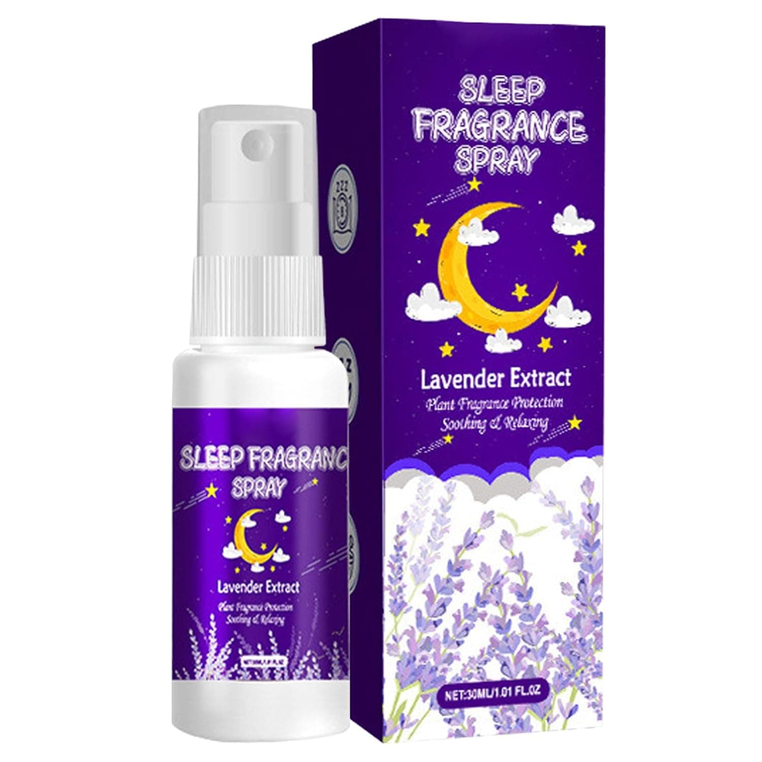 Bed Spray Aromatherapy Sleep 30ml Natural Lavender Oil Extract | Calming Oil Spray for Sleeping Deep Rest Stress Relief Soothing Nighttime Bedroom Linen Pillow Aromatherapy Mist Sheets
