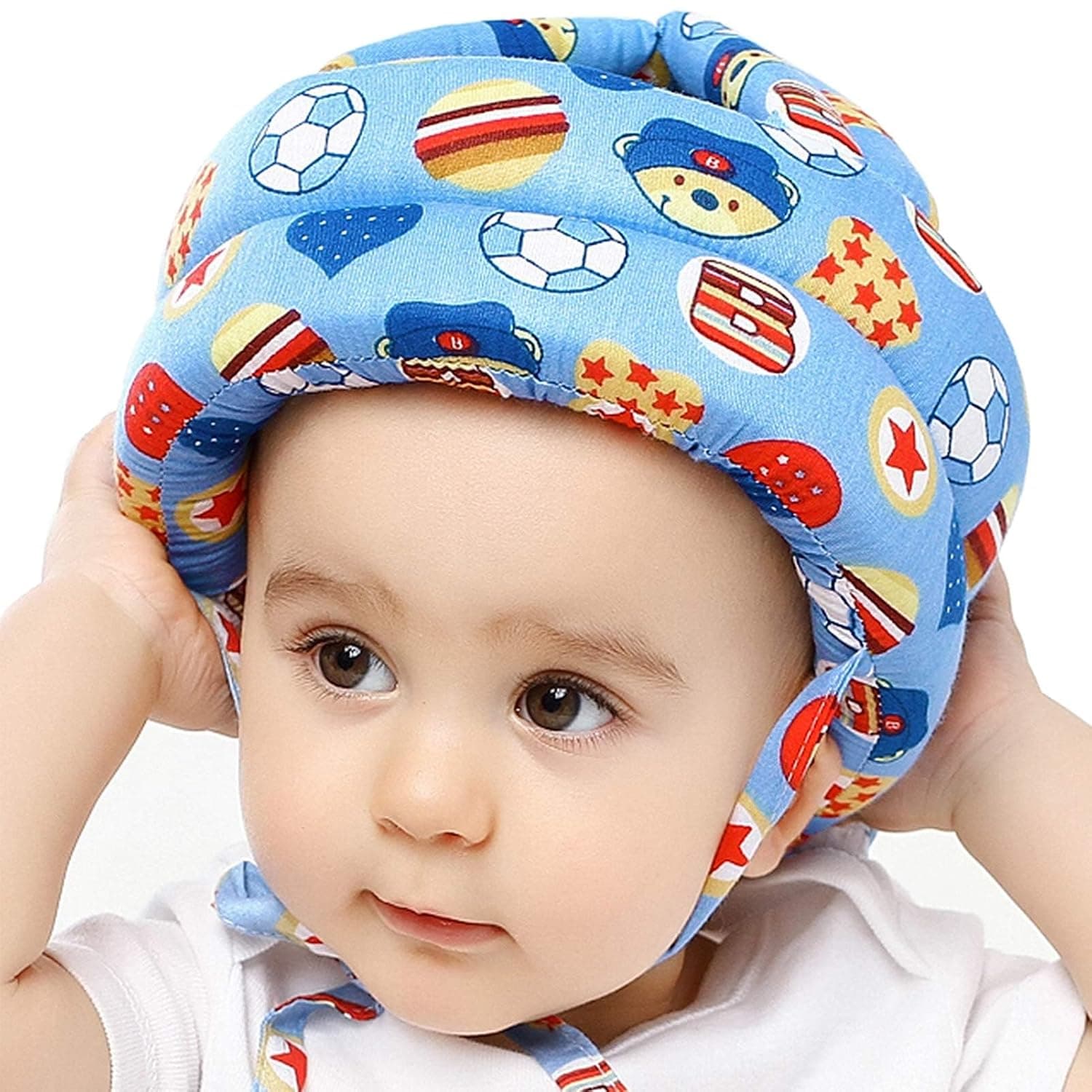 Baby Infant Toddler Helmet No Bump Safety Head Cushion Bumper Bonnet Adjustable Protective Cap Child Safety Headguard Hat for Running Walking Crawling Safety Helmet for Kid