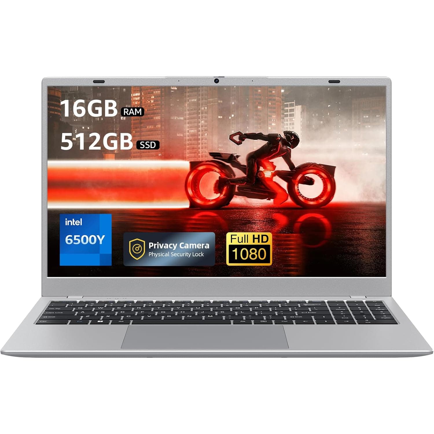 Coolby Laptop Computer, 15.6 inch Laptop with 1080P FHD IPS Display, 16GB RAM/512GB SSD, 6500Y Processor Notebook PC, Support 2.4G/5G Hz WiFi, BT