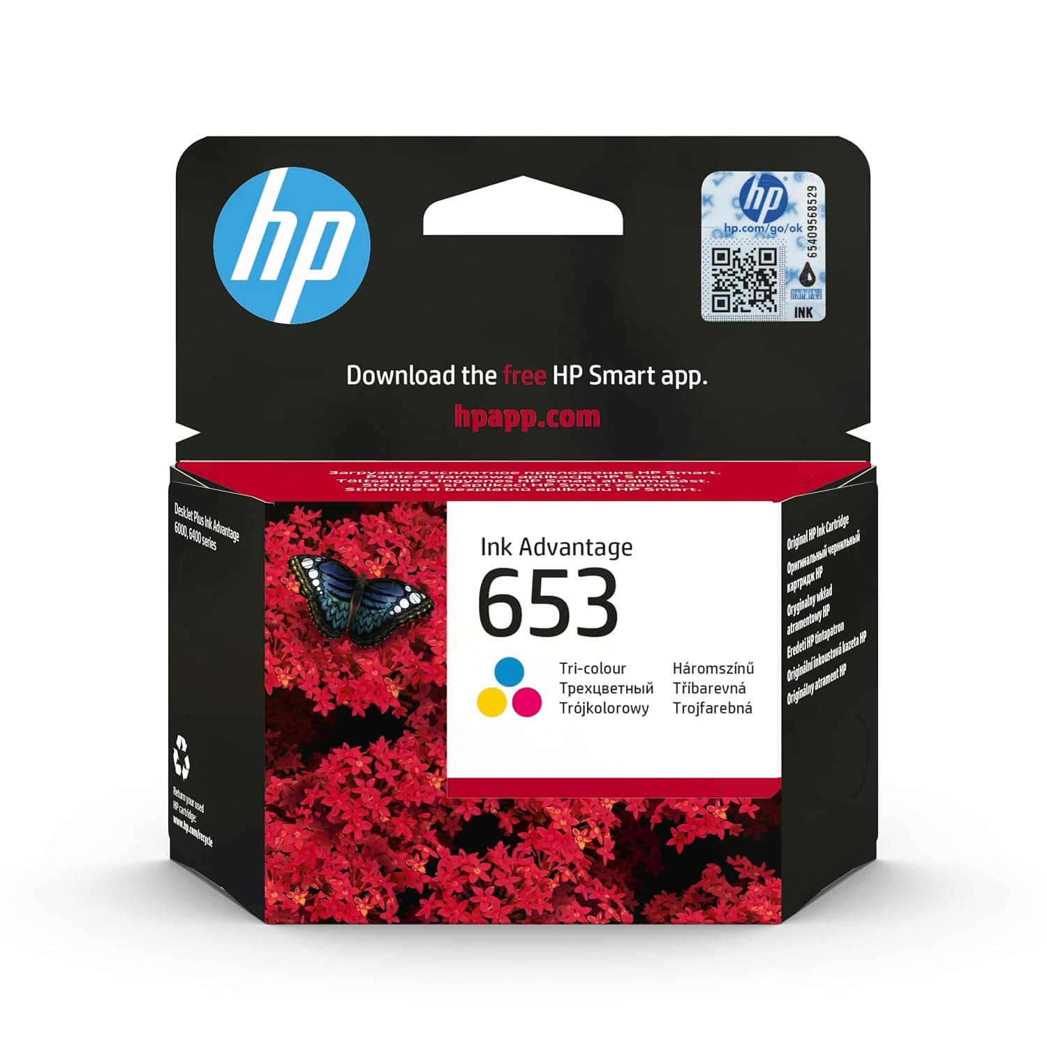 Hp 653 Original Ink Advantage Cartridge, 3Ym74Ae - Tri-Color