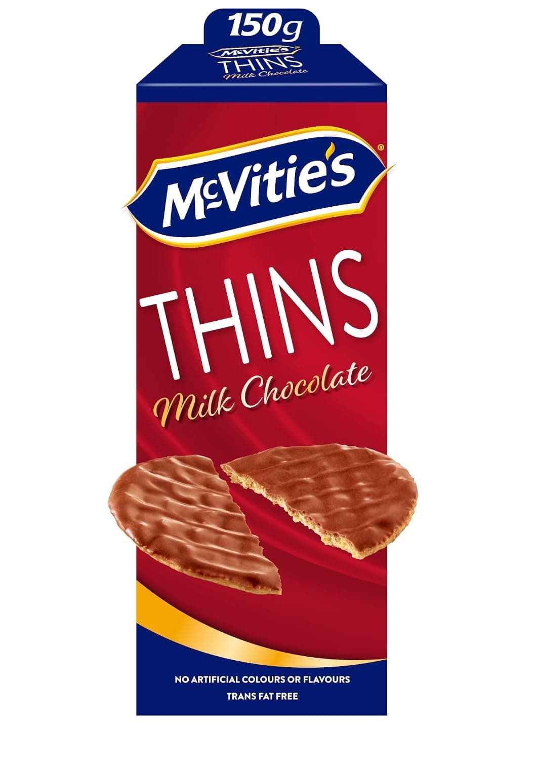 McVities Digestive Thins Milk Chocolate Biscuits, 150 g