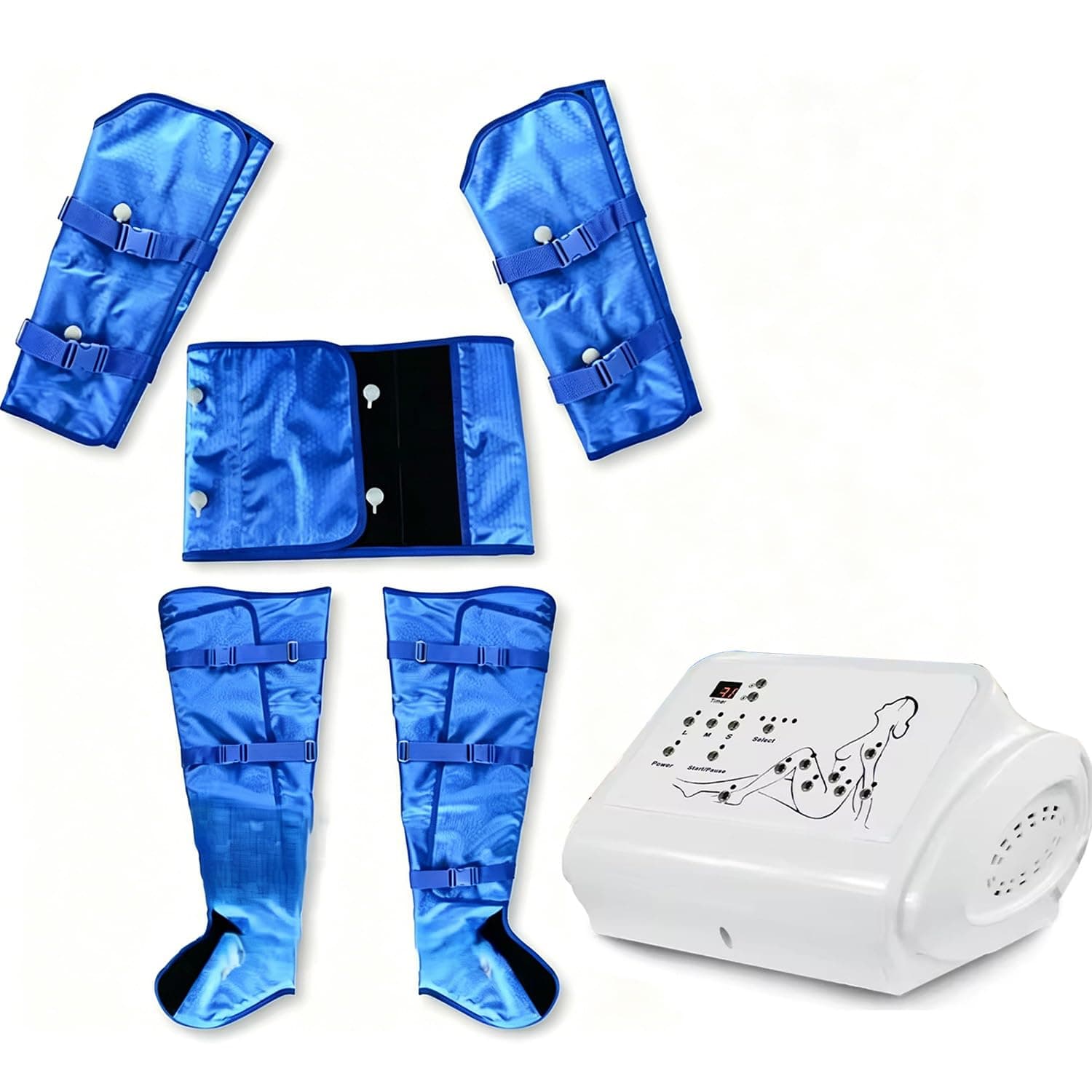 Professional Full-Body Air Pressure Massage Suit, Compression Massager with Airbags for Legs, Waist, and Shoulders, Home Relaxation Device