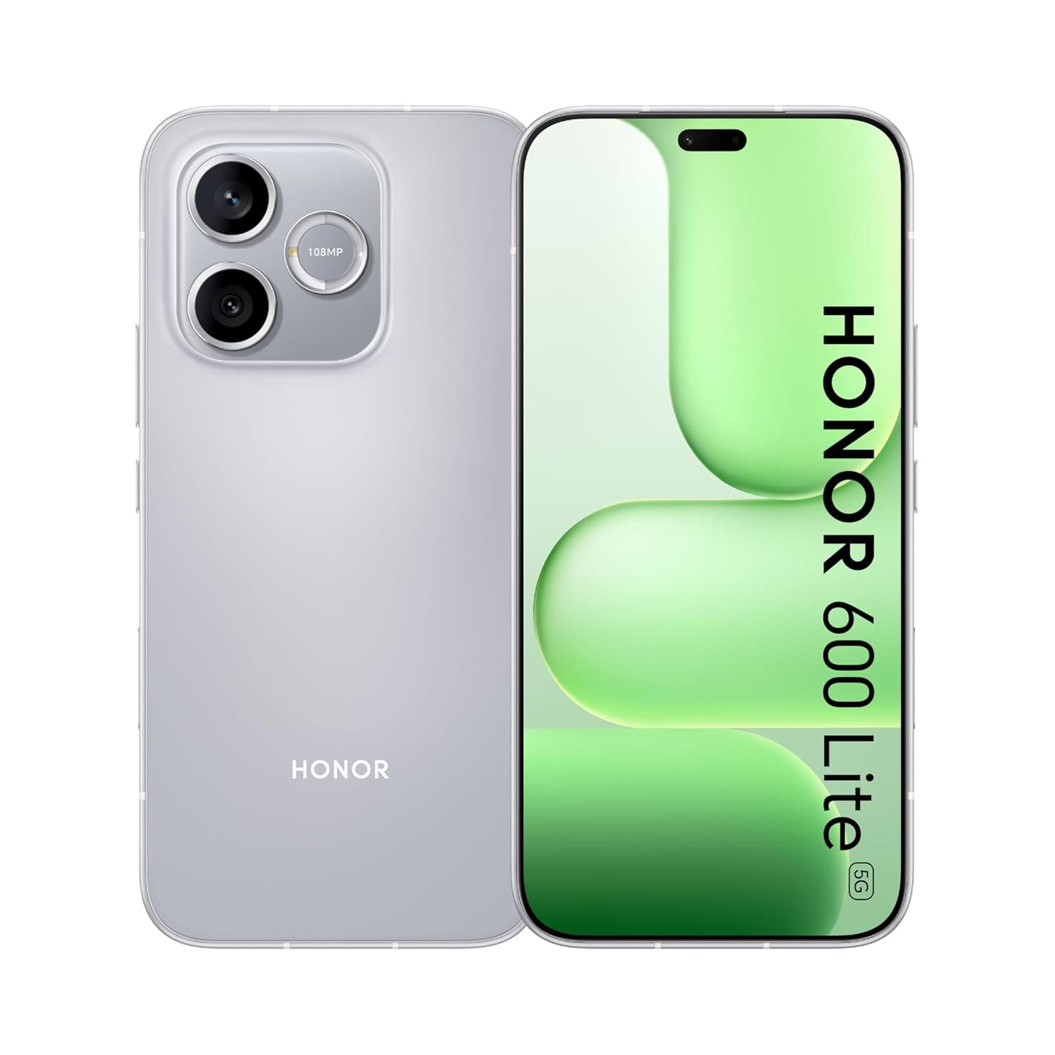 HONOR 600 Lite 5G Smartphone, 8GB RAM + 256GB Storage, 3180mAh Durable Battery, 6.6” 120Hz AMOLED Display, 108MP AI Camera with Camera Button, Metal Frame, IP66 Water Resistant, Velvet Grey