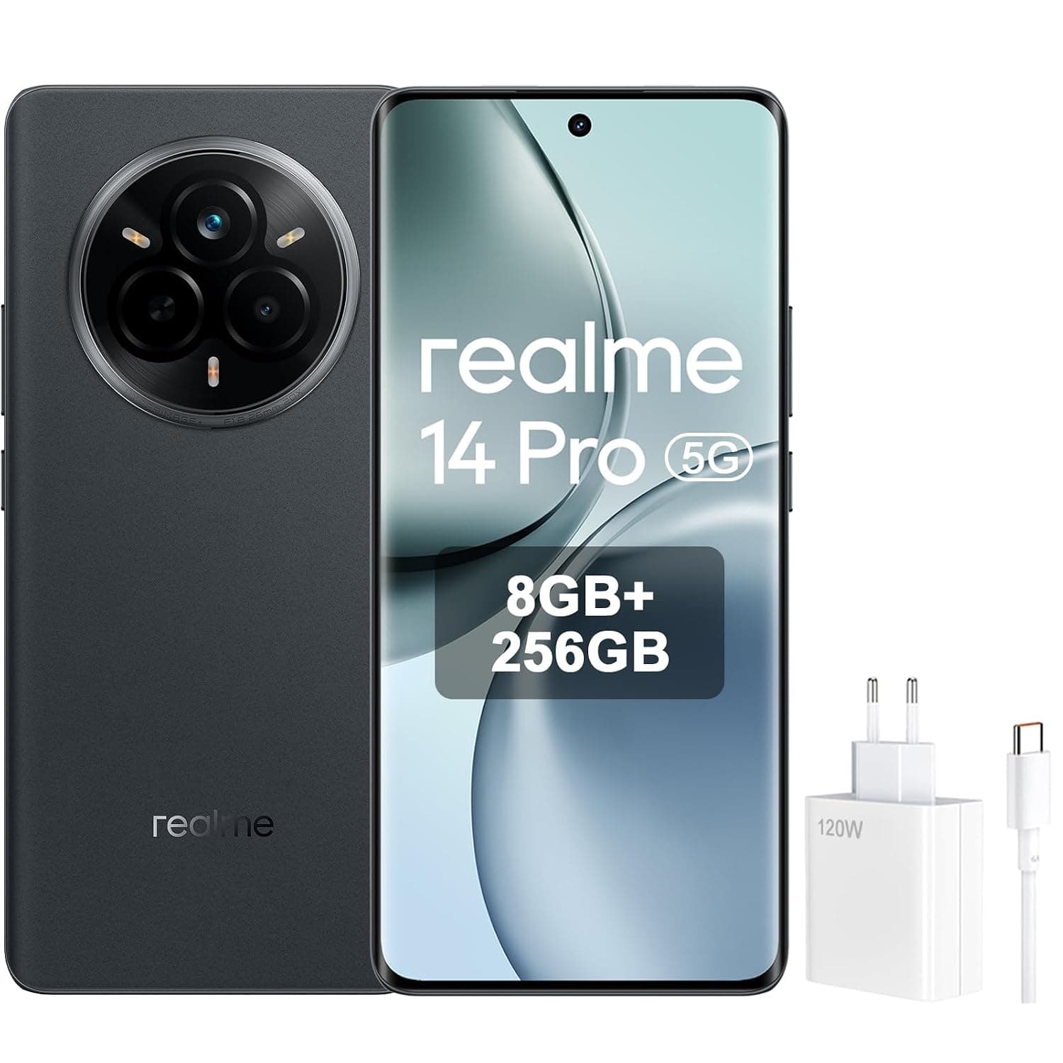 Realme 14 Pro Dual-SIM 256GB ROM + 8GB RAM (GSM Only | No CDMA) Factory Unlocked 5G Smartphone (Suede Grey) - International Version