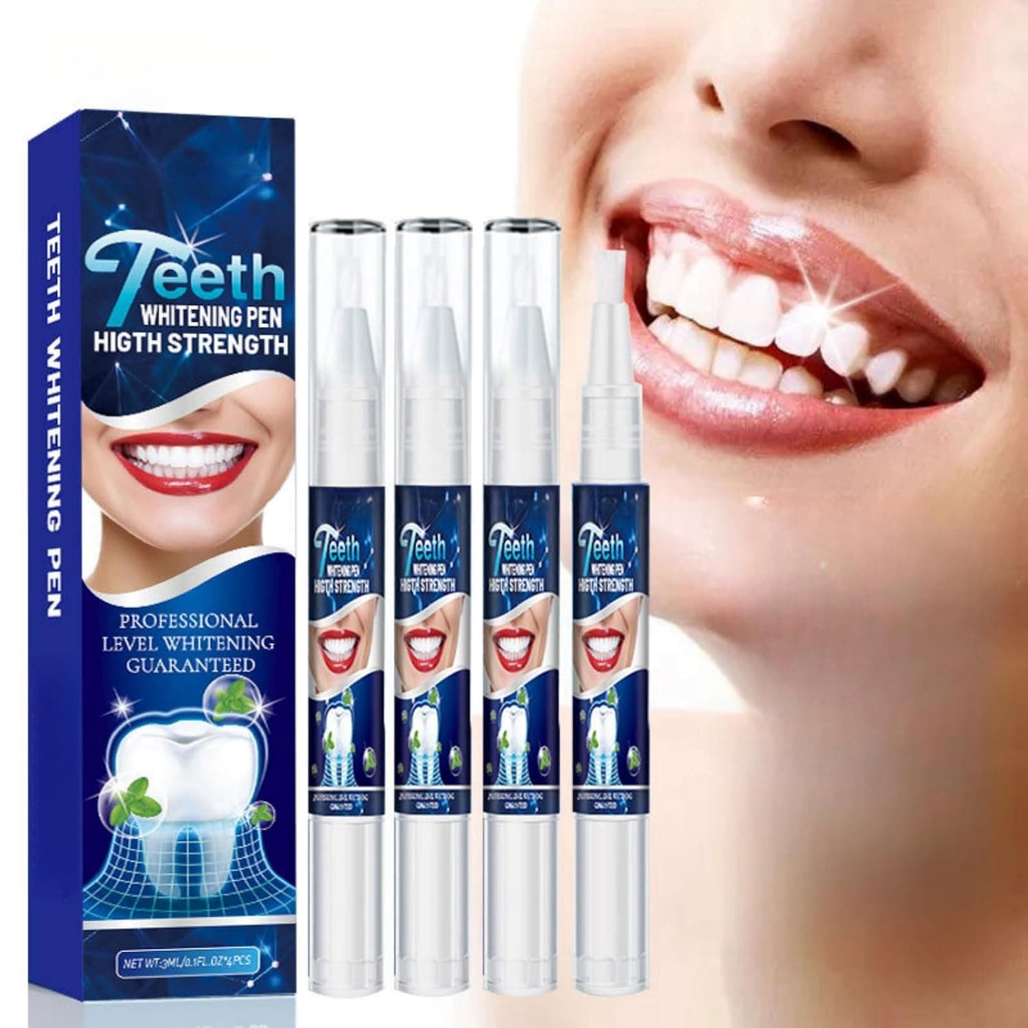 Dental Care Gel - Repair and Protect - Refreshing Mint Flavor - Teeth Whitening Power - Gum Care - Cleans and Freshens Breath - Convenient Tooth Care - Promotes Oral Health - 4 Pack