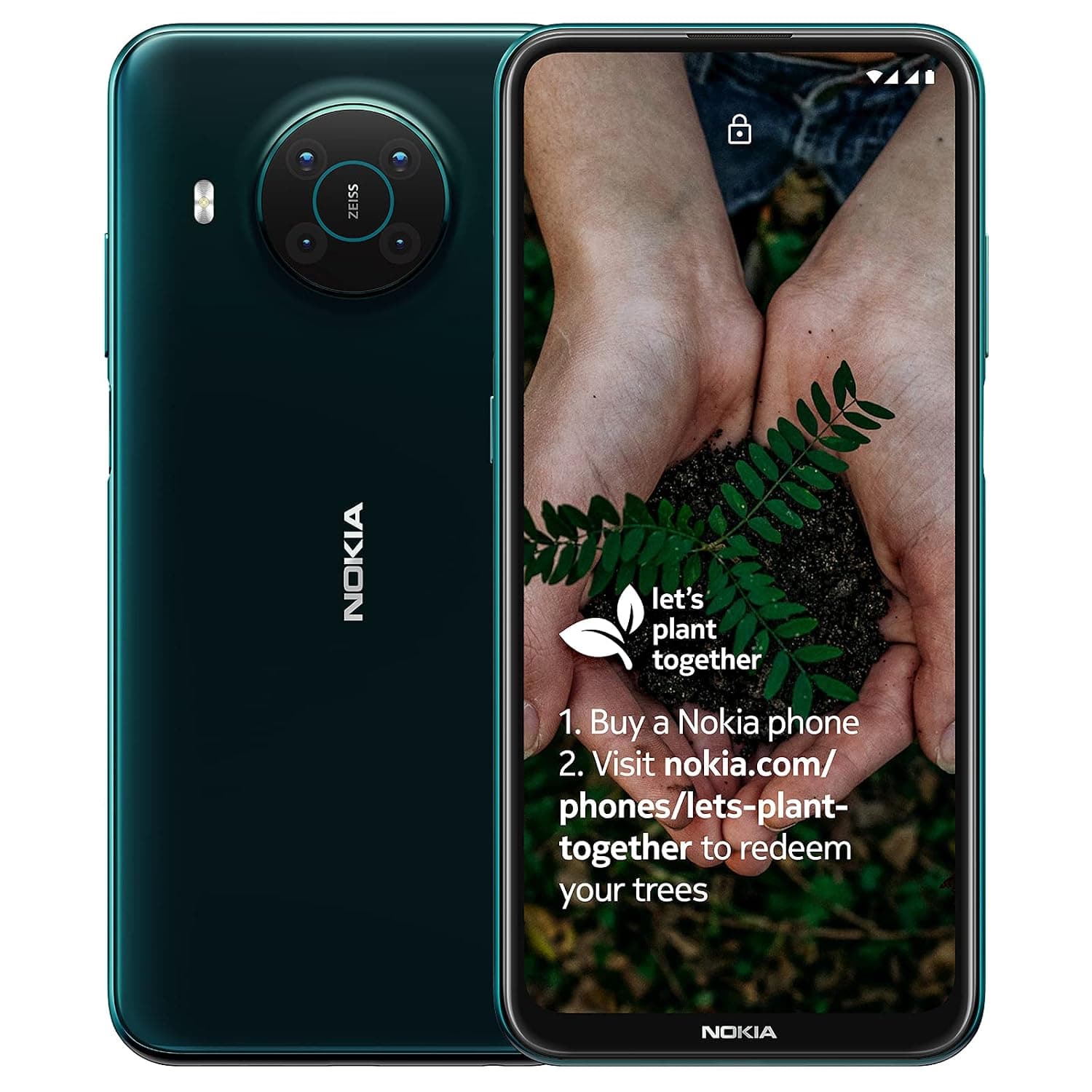 Nokia X10 Dual-SIM 64GB ROM + 6GB RAM (GSM Only | No CDMA) Factory Unlocked 5G/LTE Smart Phone (Forest) - International Version