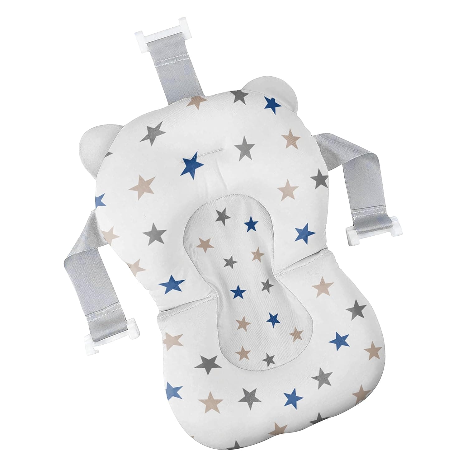 The Moon Brand AntiSlip Baby Bath Pad, Foldable Floating Infant Bath Support Cushion for Bathtub, Bath Tub Seat Mat For New Born Bath Support pillow, 0-24 Months - Star