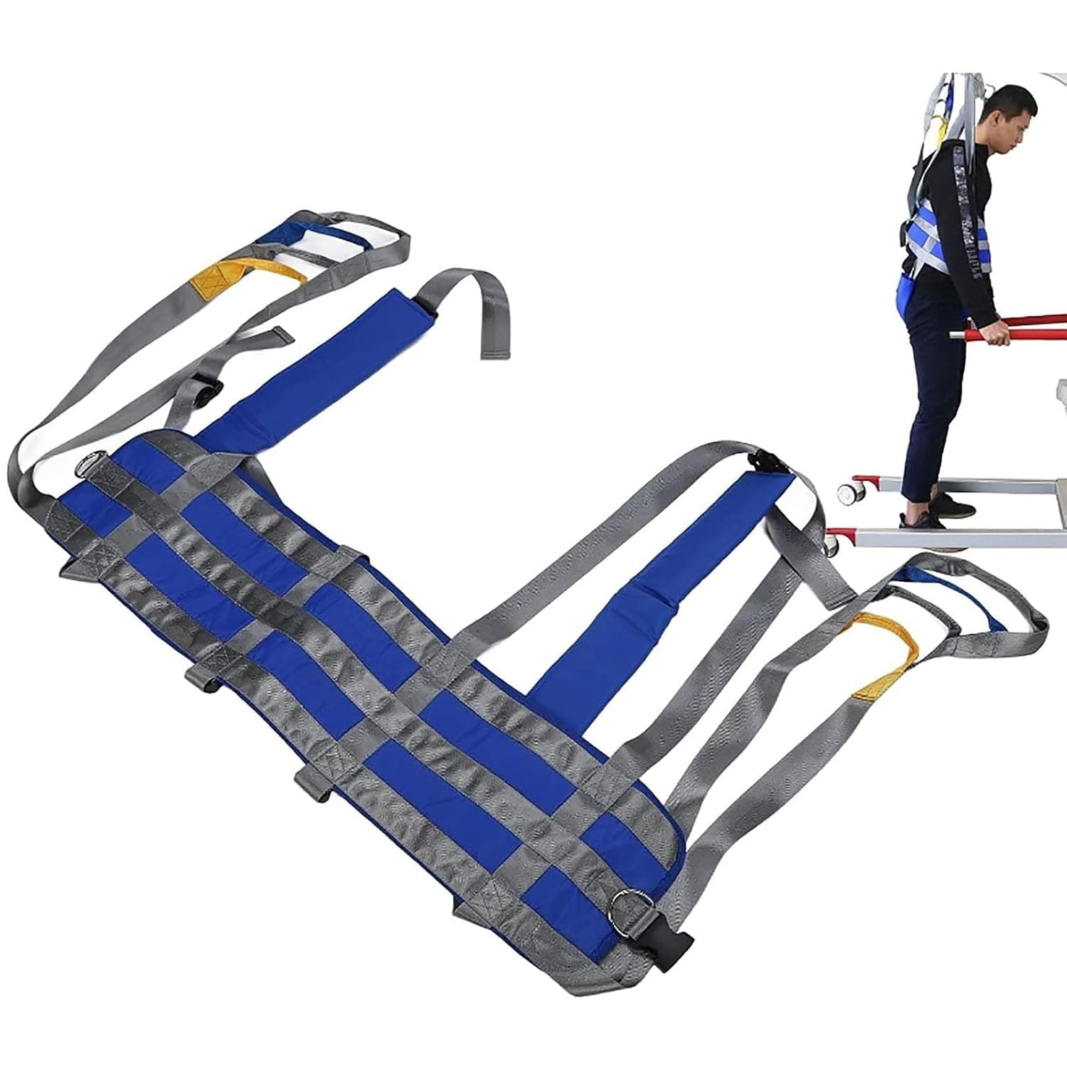 Toileting Sling, Soft Patient Lift Slings Adjustable Lift Aid Straps for Transfer Paralyzed Patients Full Body Lifting Standing Aids(M)