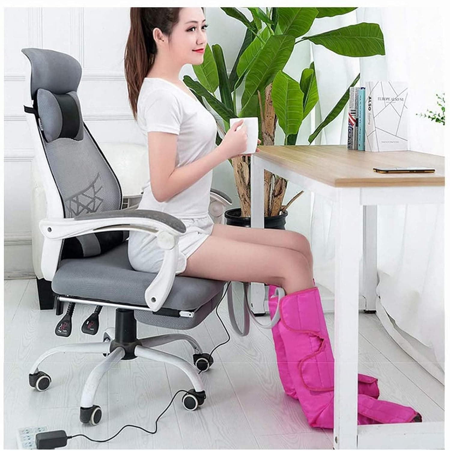 Air Compression Massager Machine Home Relaxation Air Sequential Compression Leg Massager With 9 Levels Of Intensity And 6 Modes,Active Foot Massage LEOWE