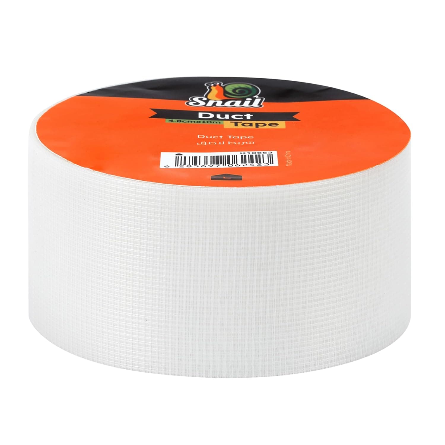 Snail Heavy Duty Duct Tape-4.8cmx10m-Strong Adhesive Waterproof Tear-Resistant Flexible Industrial Repair White Utility Tape for Home Repairs Packaging Sealing Plumbing Automotives and Emergency Fixes