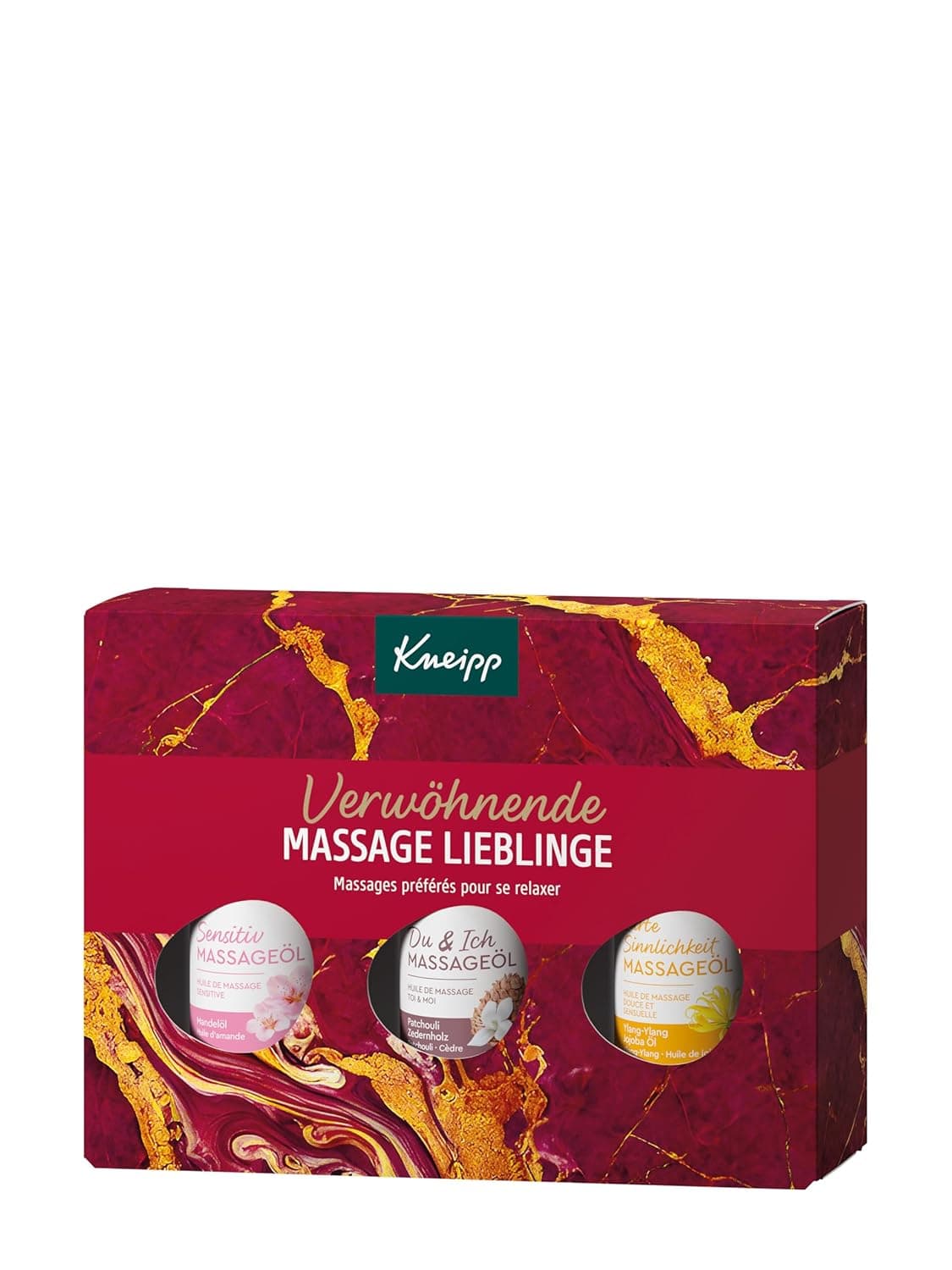Kneipp Gift Pack Pampering Massage Favourites - The Perfect Gift for Pleasant Relaxation and Pampering Moments - 3 x 20 ml