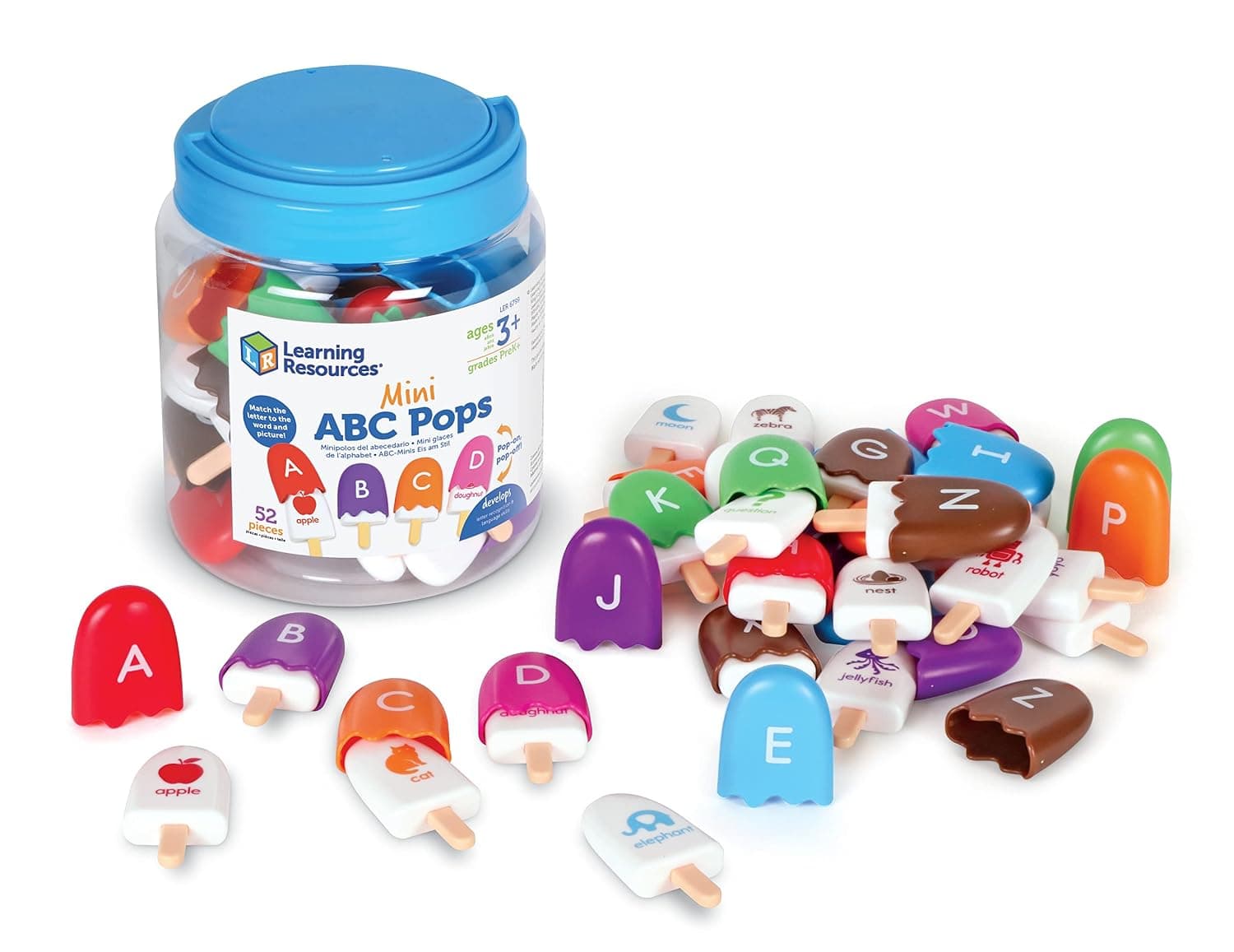 Learning Resources Mini ABC Pops - Educational Toys for Kids Ages 3+, ABC for Toddlers, Montessori Toys for Kids,Kids