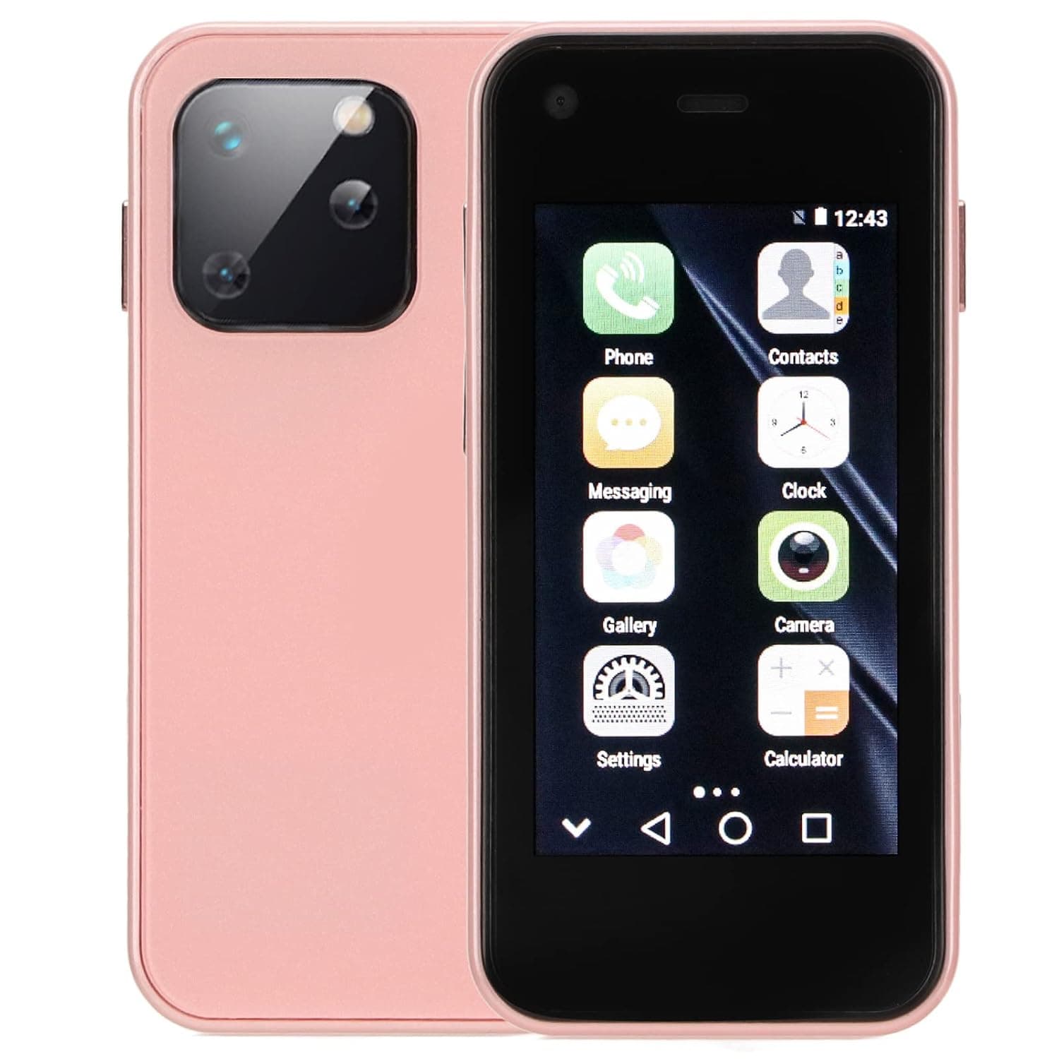 Smartphone, Mini Phone 2.5 Inch HD Touchscreen Brilliant 1GB RAM for Entertainment (Color : Sakura Pink)