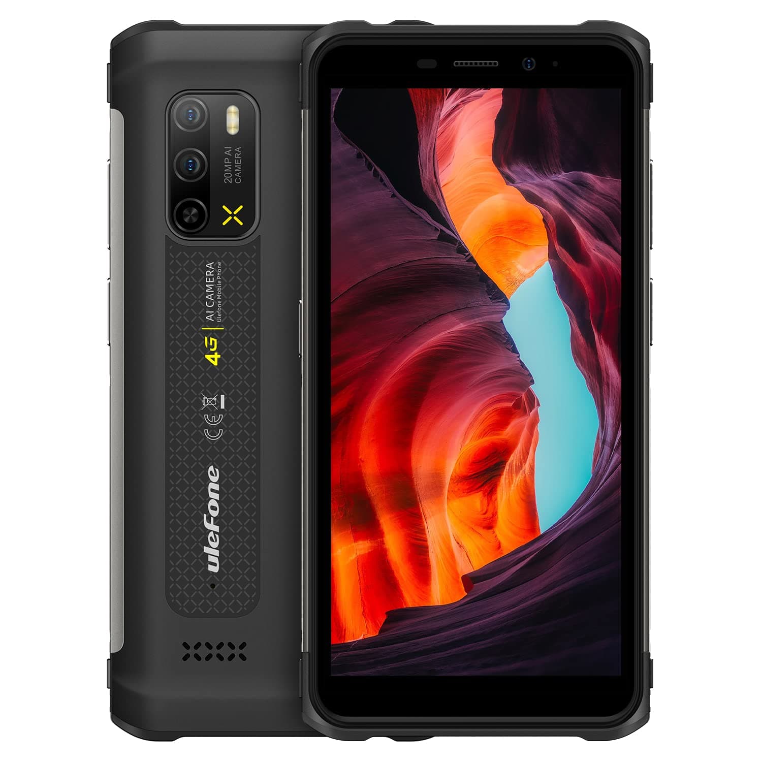 Rugged Smartphone, Ulefone Armor X10 Pro, IP68 Waterproof Unlocked Rugged Phone, Octa-core, 4GB+ 64GB, 20MP Dual Rear Camera, 5.45'' All Screen, 5180mAh Battery, NFC, OTG, Android 11, 4G Phone, Black