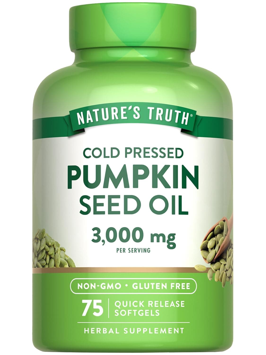 Nature's Truth, Pumpkin Seed Oil, Cold Pressed, 75 Quick Release Soft Gels (1,000 mg per Softgel)