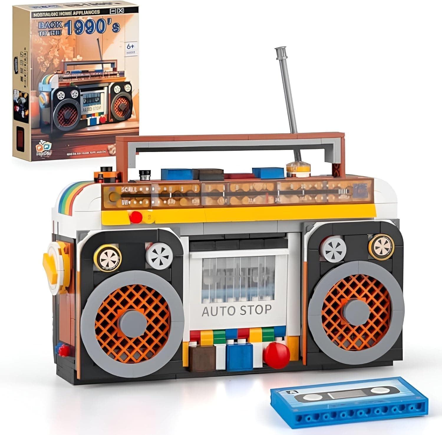 Joyzzz Adult Building Set, Retro Music Player Construction Kit 500 Plus Pieces, Vintage Radio Display Model for Collectors, Engaging Puzzle for Adults and Teens, Unique Home Office Decoration Gift