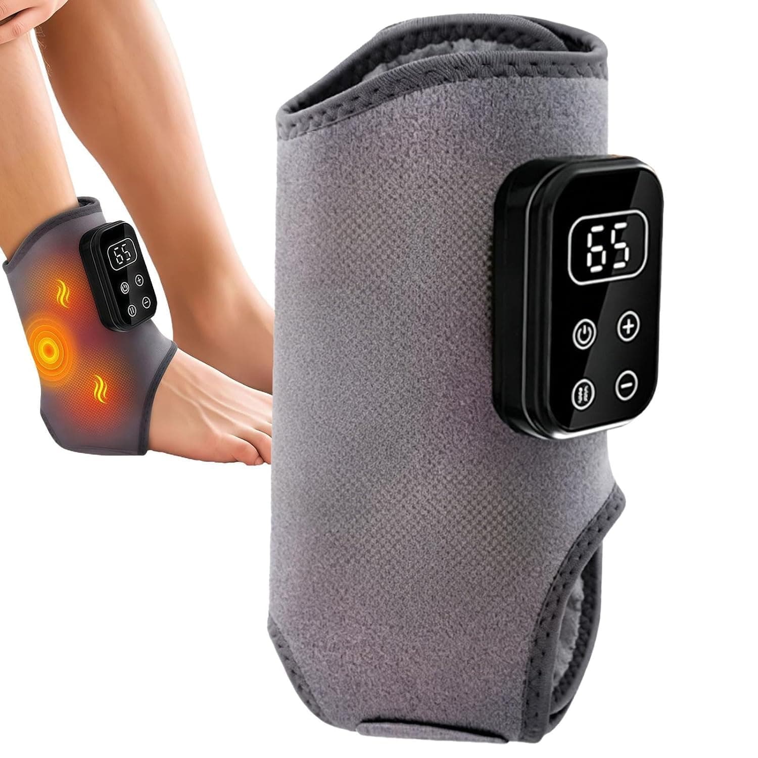 Ankle Heating Pad with Massage with Vibration Cordless Wrap | Ankle Heating Pad for Women Men Arm Home Office Travel Relaxation