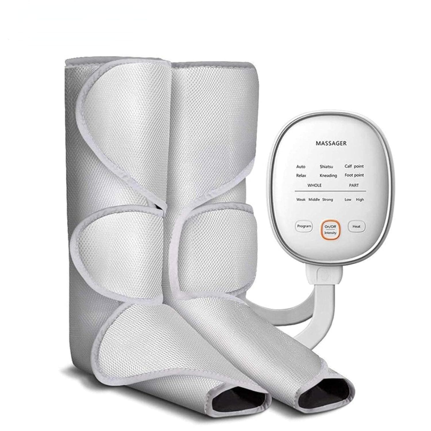 Leg Massager Leg Circulation Air Compression Foot and Calf Massage Wraps Heat Function Relaxation 6 Modes 3 Intensity