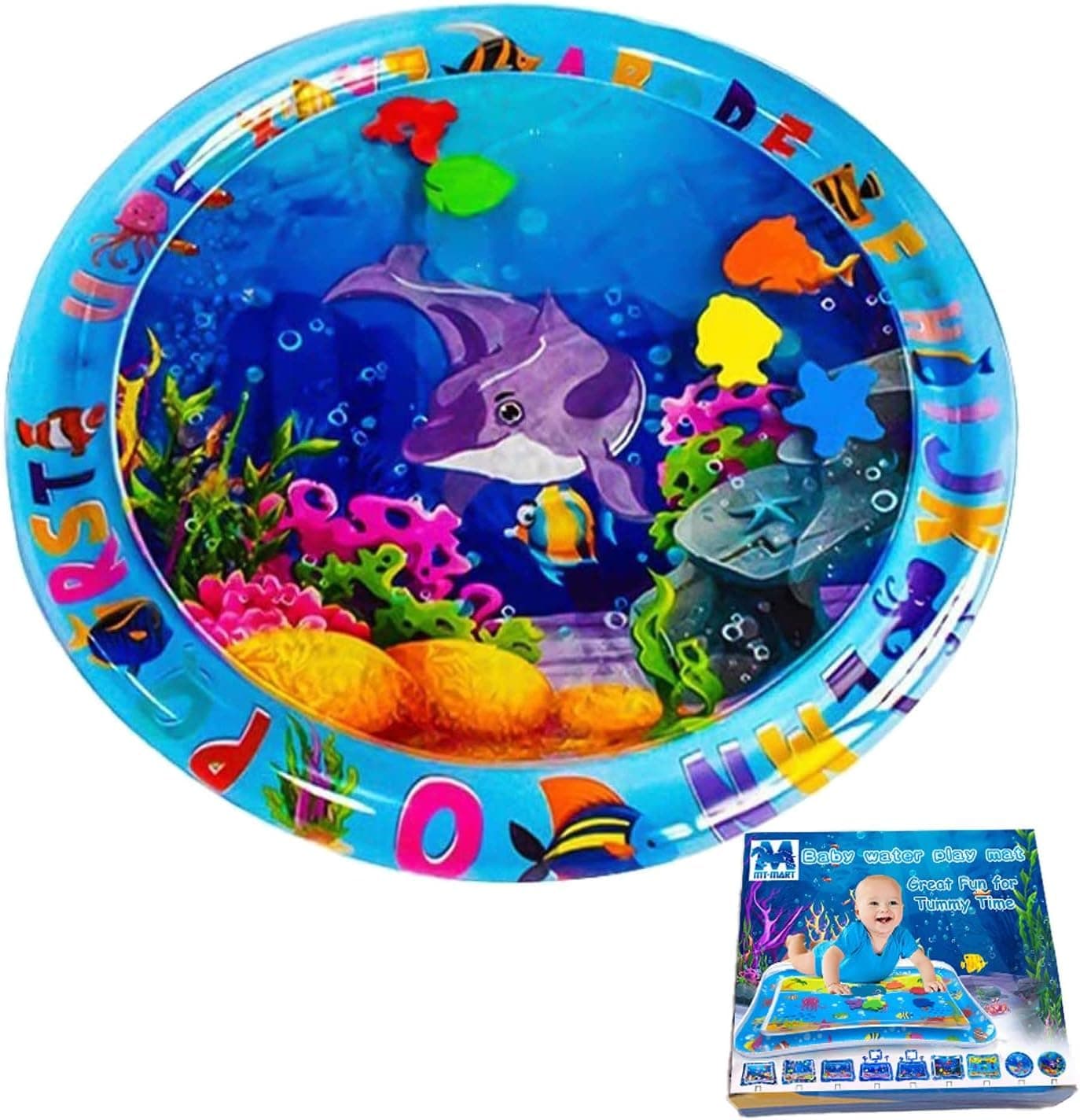Baby Water Mat, Game Inflatable Play Mat and Toddlers is The Perfect Fun time Play Activity Center Your Baby's Stimulation Growth (65CM)