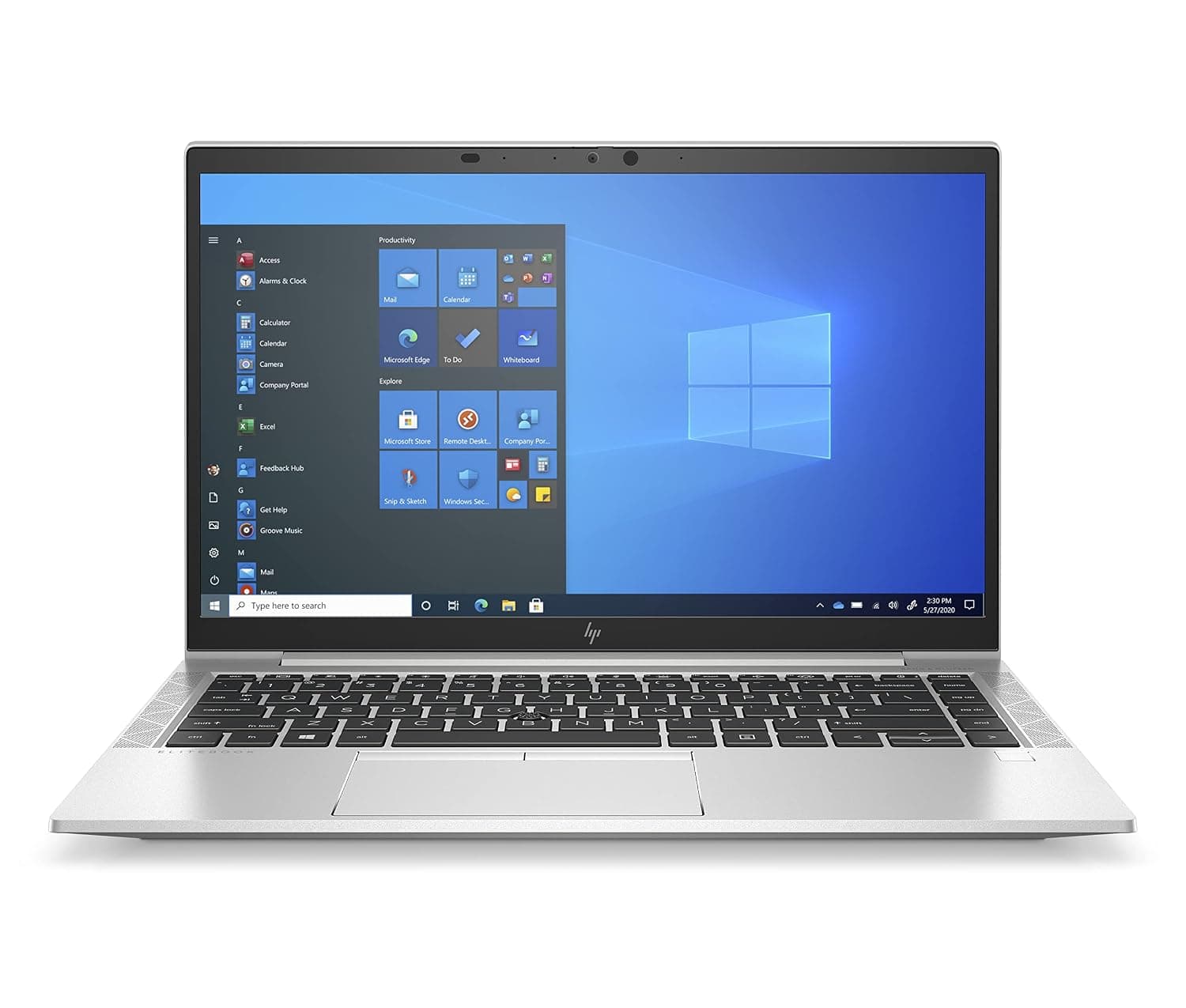 HP EliteBook 840 G8 laptop, 14" FHD IPS 400 nits, Intel Core i7-1165G7 11th Gen, 16GB RAM, 512GB SSD, Intel Iris Xe Graphics, Fingerprint, Win 10, EN-AR Keyboard, Silver- 48R40EA