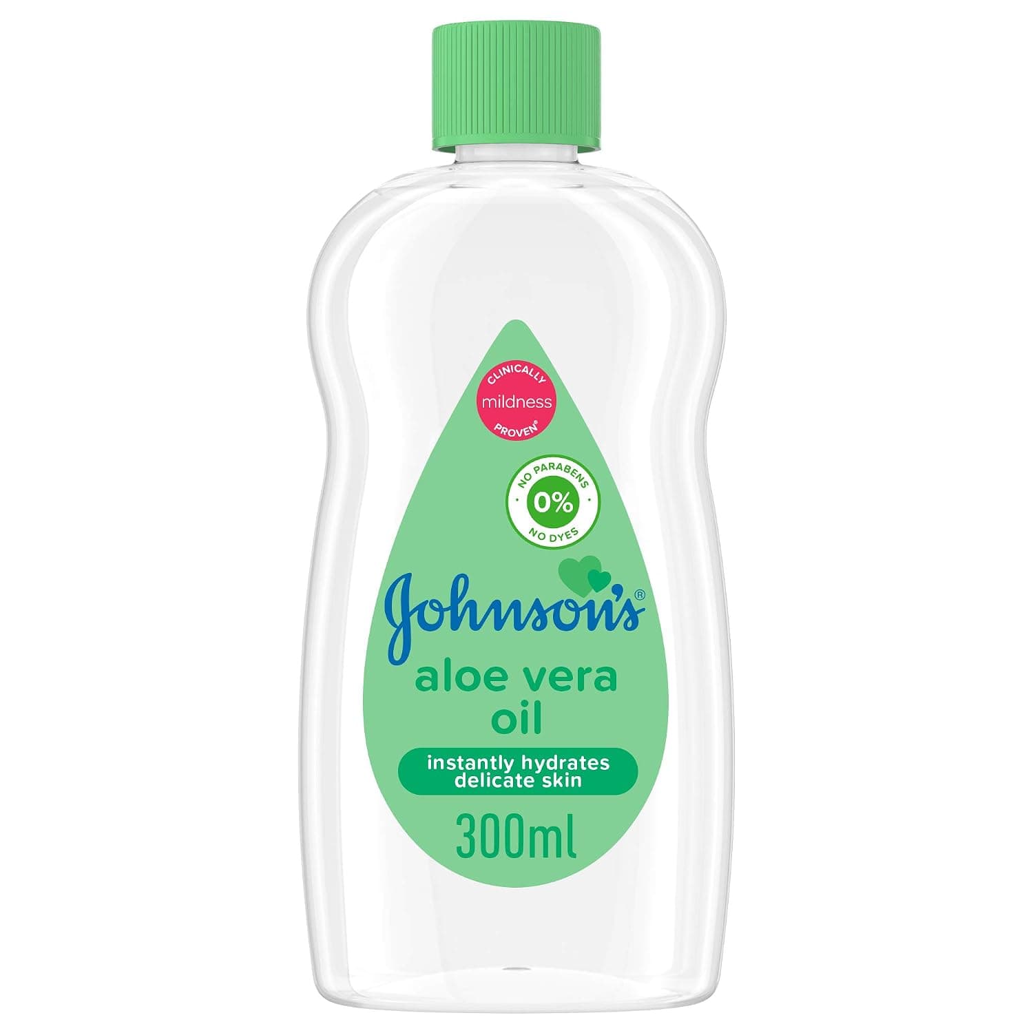 Johnson's Baby Oil with Aloe Vera 300ml – Locks in Moisture, Gentle on Baby Skin, Leaves It Soft & Smooth, Ideal for Massage & Daily Use