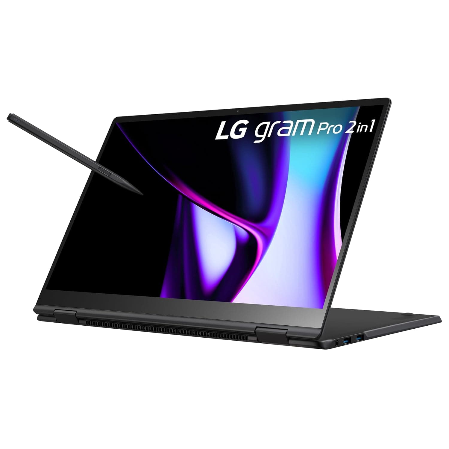 LG gram Pro 16-inch 2in1 Thin and Lightweight Laptop, Intel Evo Edition - AI-Enabled Intel Core Ultra 7 Processor, Windows 11 Home, 16GB RAM, 512GB SSD, Touch IPS Display, Black