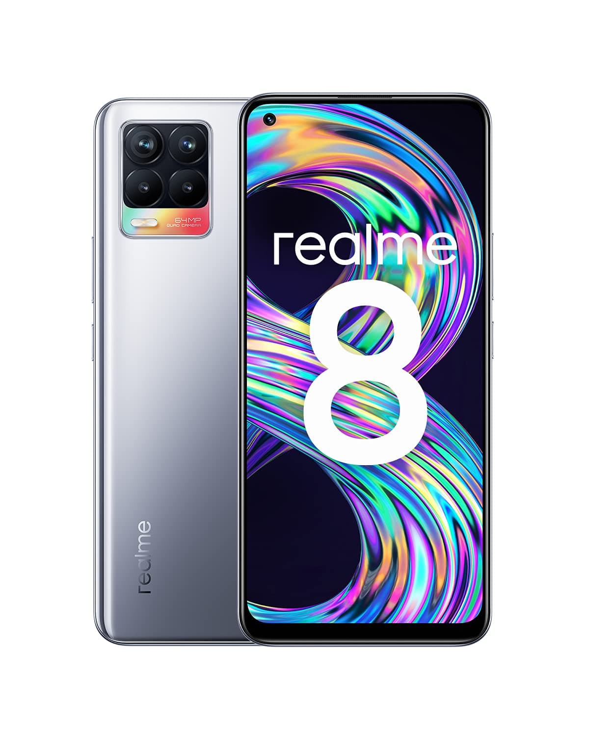 Realme 8 Dual-SIM 128GB ROM + 6GB RAM (GSM only | No CDMA) Factory Unlocked 4G/LTE SmartPhone (Cyber Silver) - International Version