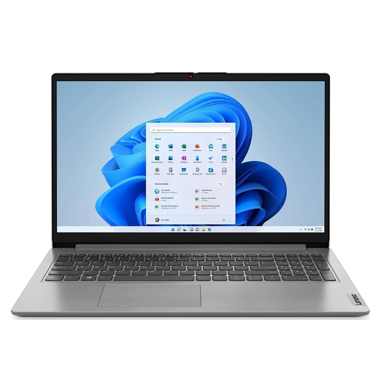 Lenovo Ideapad 1 15.6" HD 128gb EMMC/ 4gb Ram Celeron N4500 W11 Laptop - Cloud Gray