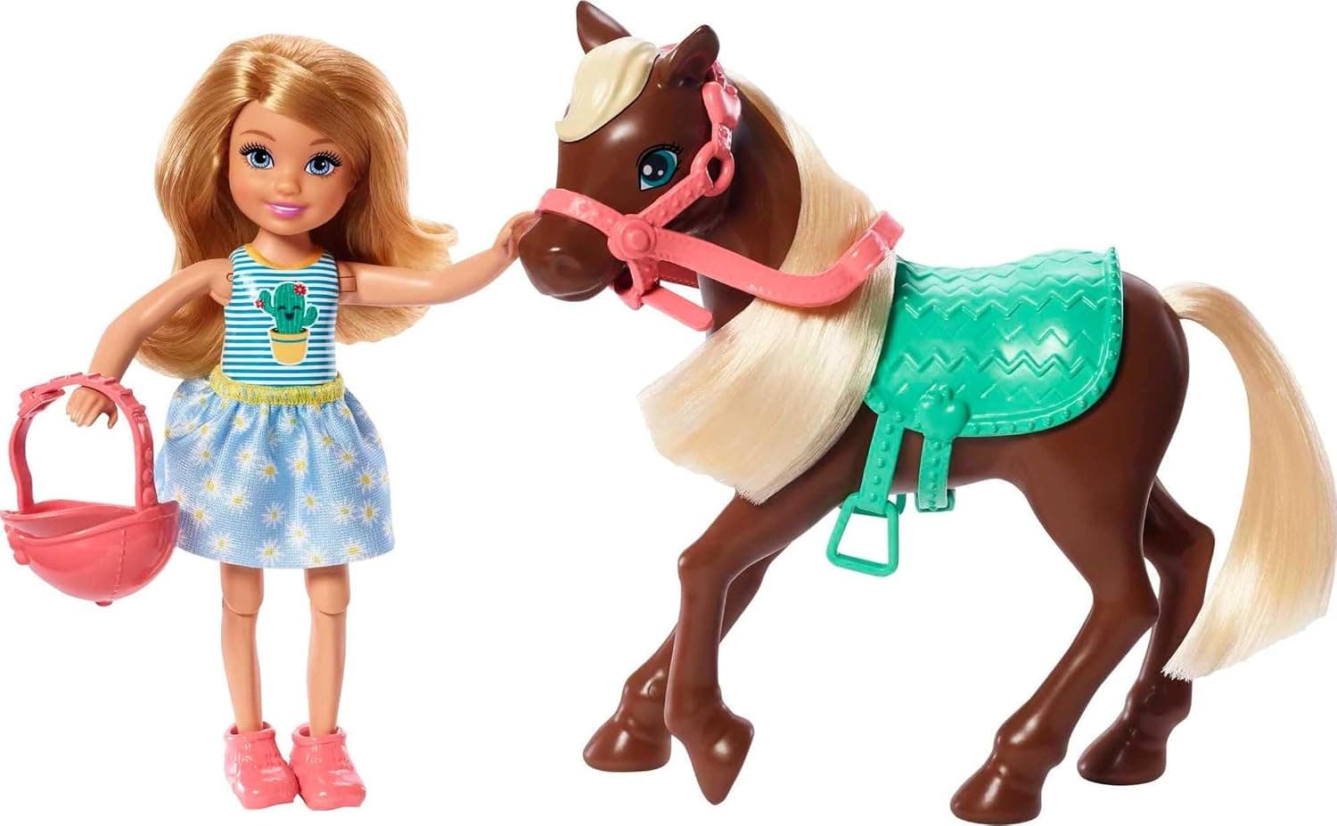 Barbie ® | Club Chelsea™ Doll and Horse, 6-inch Blonde, Wearing Fashion and Accessories