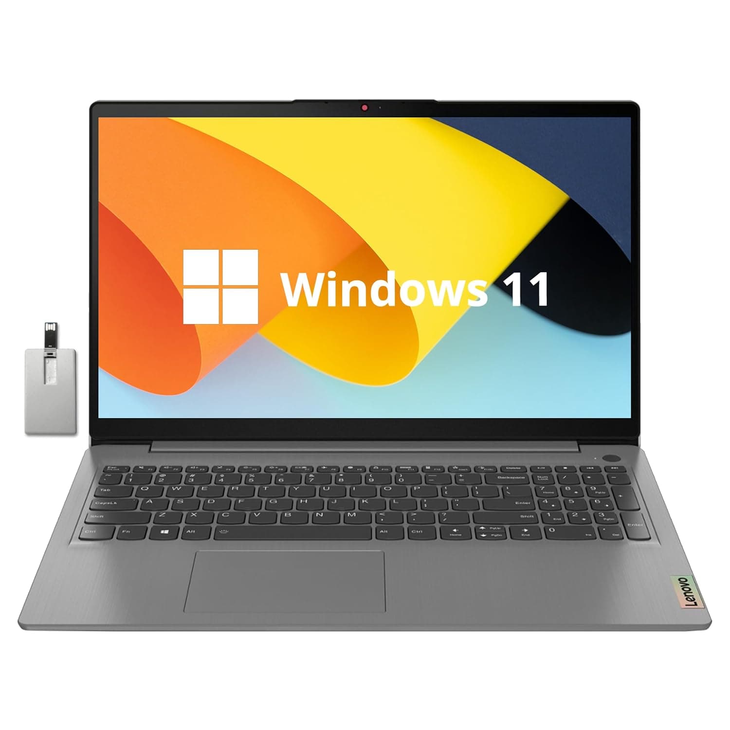 Lenovo Ideapad 3i 15.6" FHD Touch Laptop, Intel i3-1115G4, 40GB RAM, 2TB PCIe SSD, Intel UHD Graphics, Numeric Keypad, 720P HD Camera, WiFi 6, Win 11 Home, Gray, 128GB Hotface USB Card