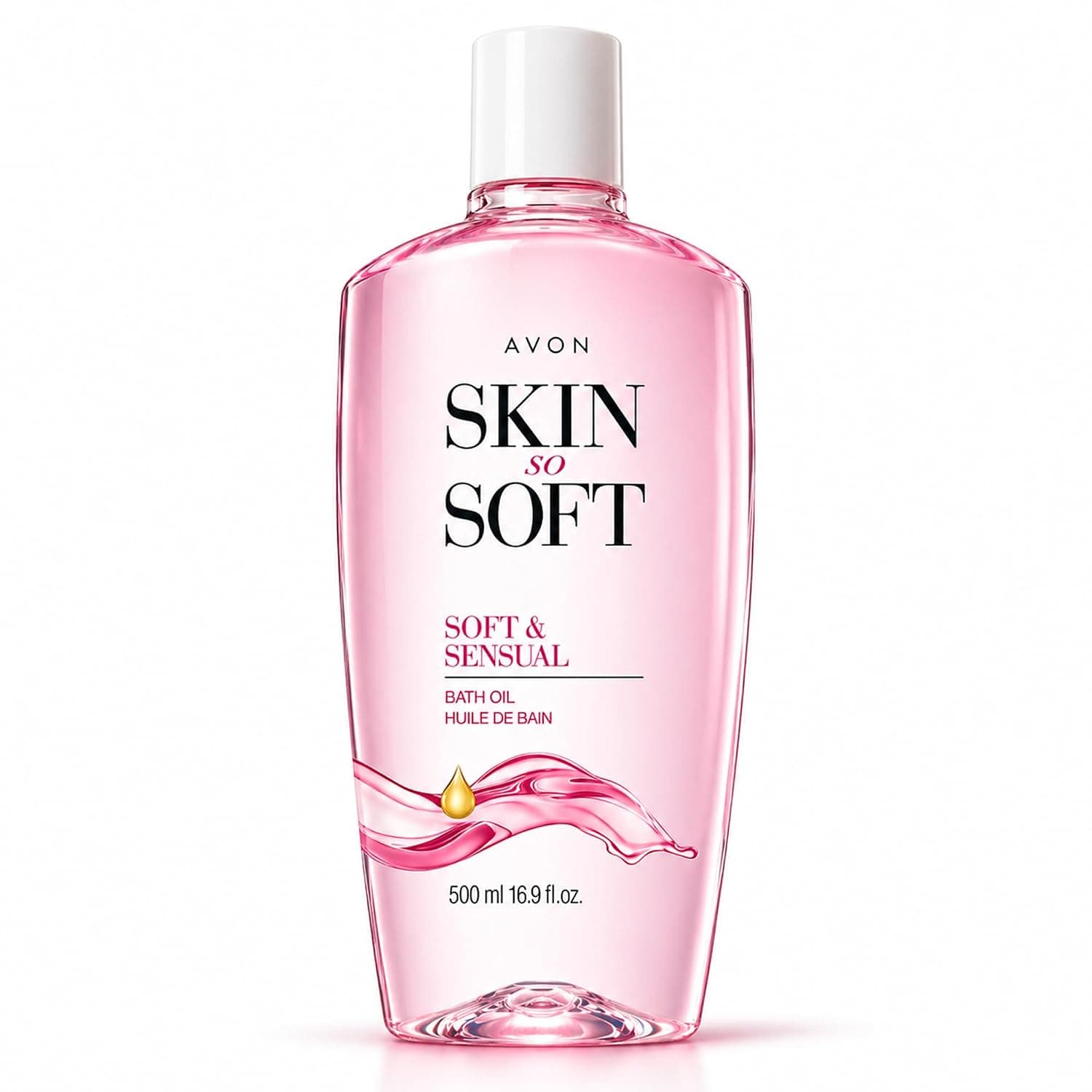 Avon Skin So Soft - Soft & Sensual Replenishing Bath Oil 16.9 Oz. | With Argan, Moisturizing Shower Oil for Dry Skin, Hydrating in & After-Shower Care for Women & Men, Scented Bath Essential