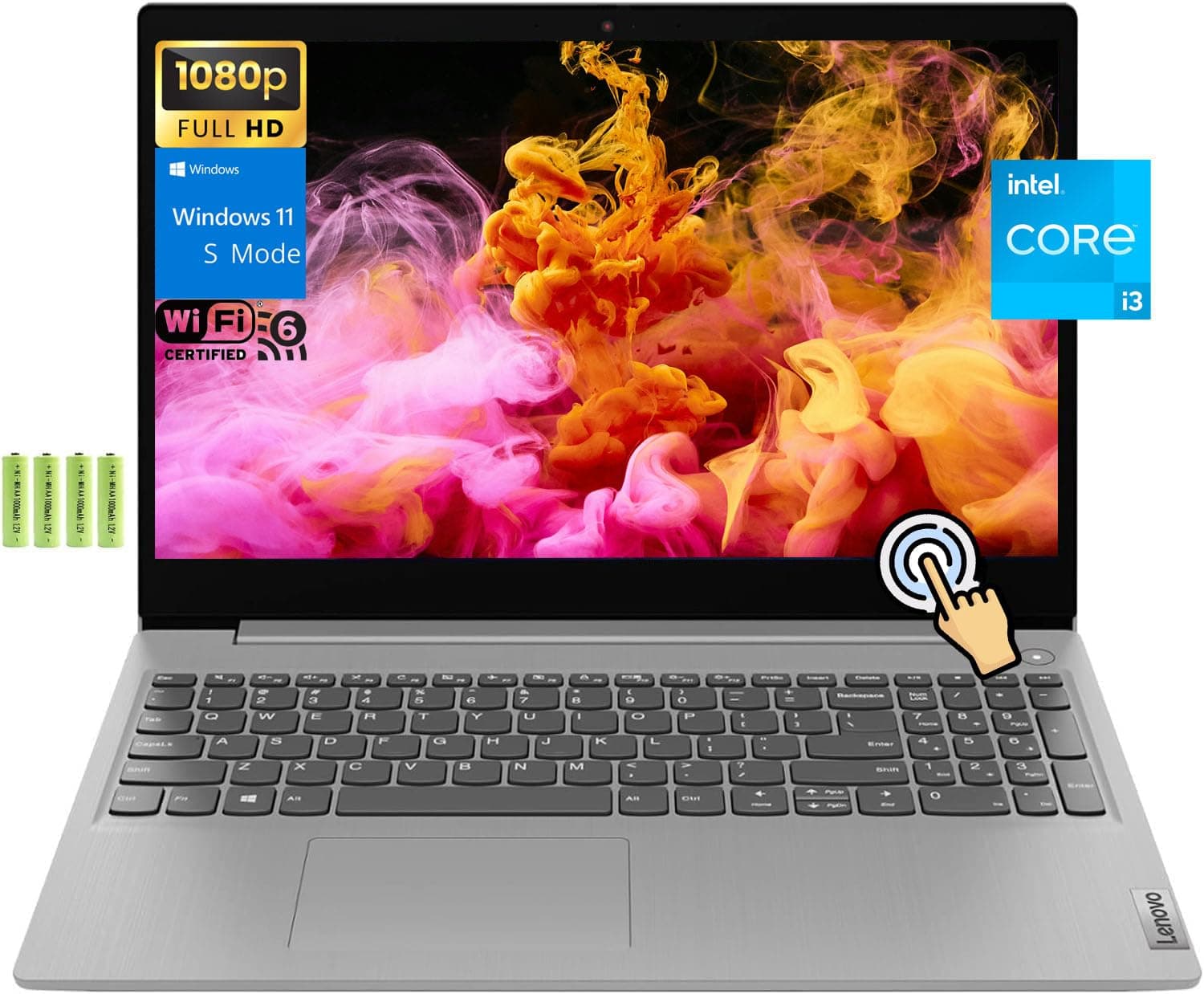Lenovo Ideapad 3i 15 15.6" FHD Touchscreen Laptop, 11th Dual-Core i3-1115G4, Intel UHD Graphics, 16GB RAM, 1TB PCIe SSD, Numpad, Privacy Camera, Wi-Fi 6, BT, HDMI, Windows 11 Home(S Mode), w/Battery
